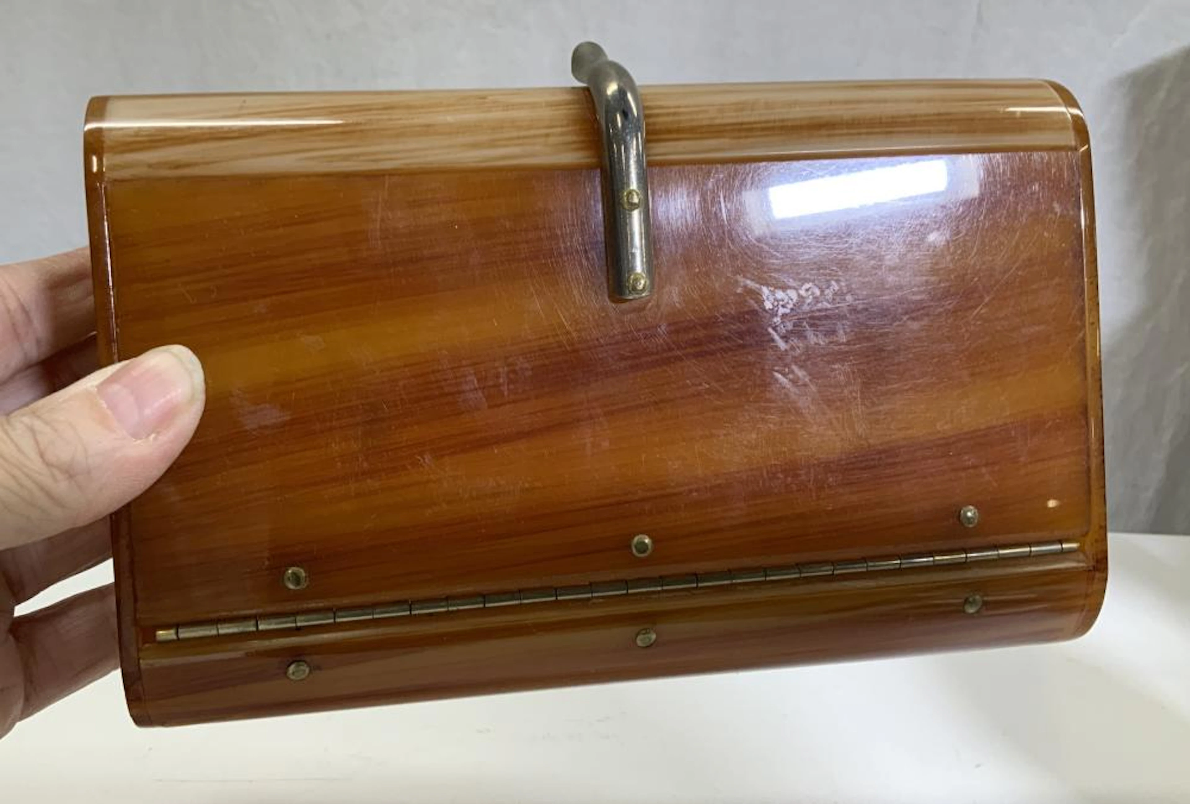 Mid Century Hard Case Bakelite Clutch