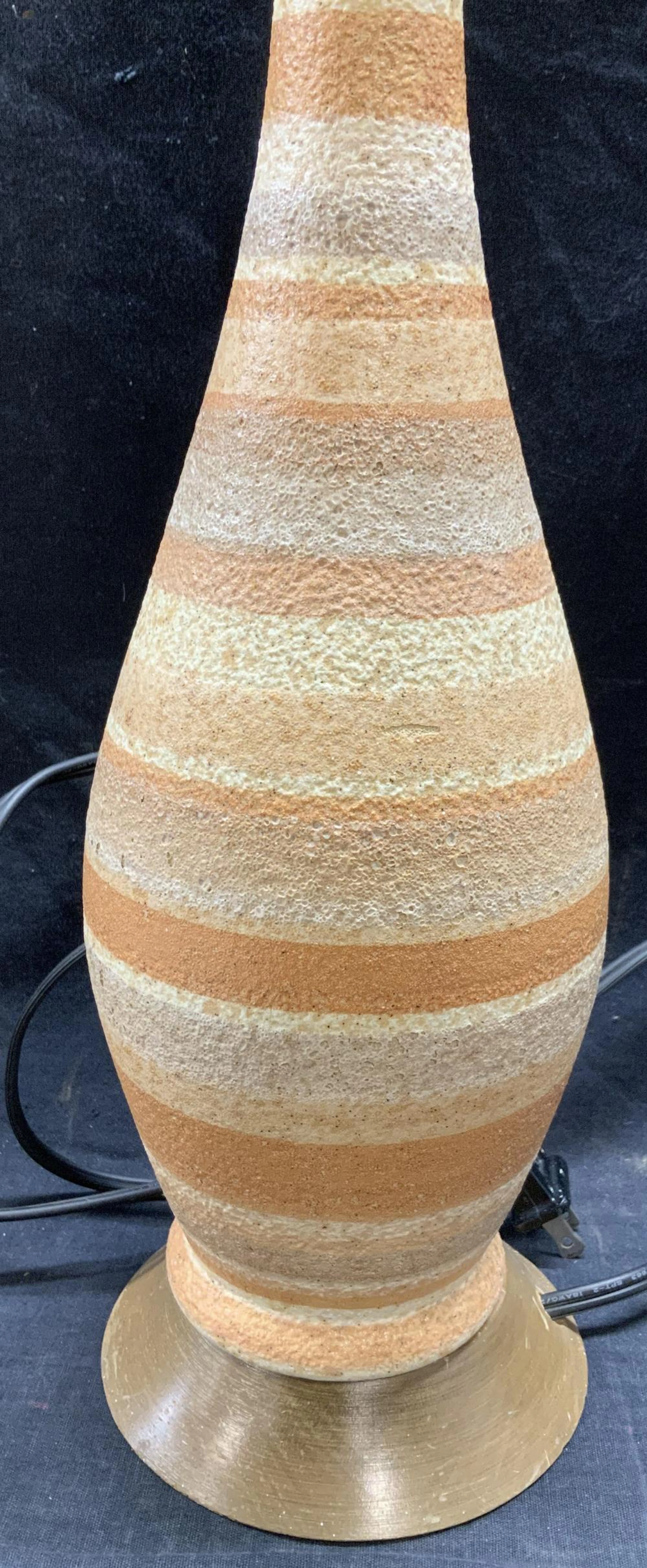 Mid Century Modern Converted Ceramic Lamp