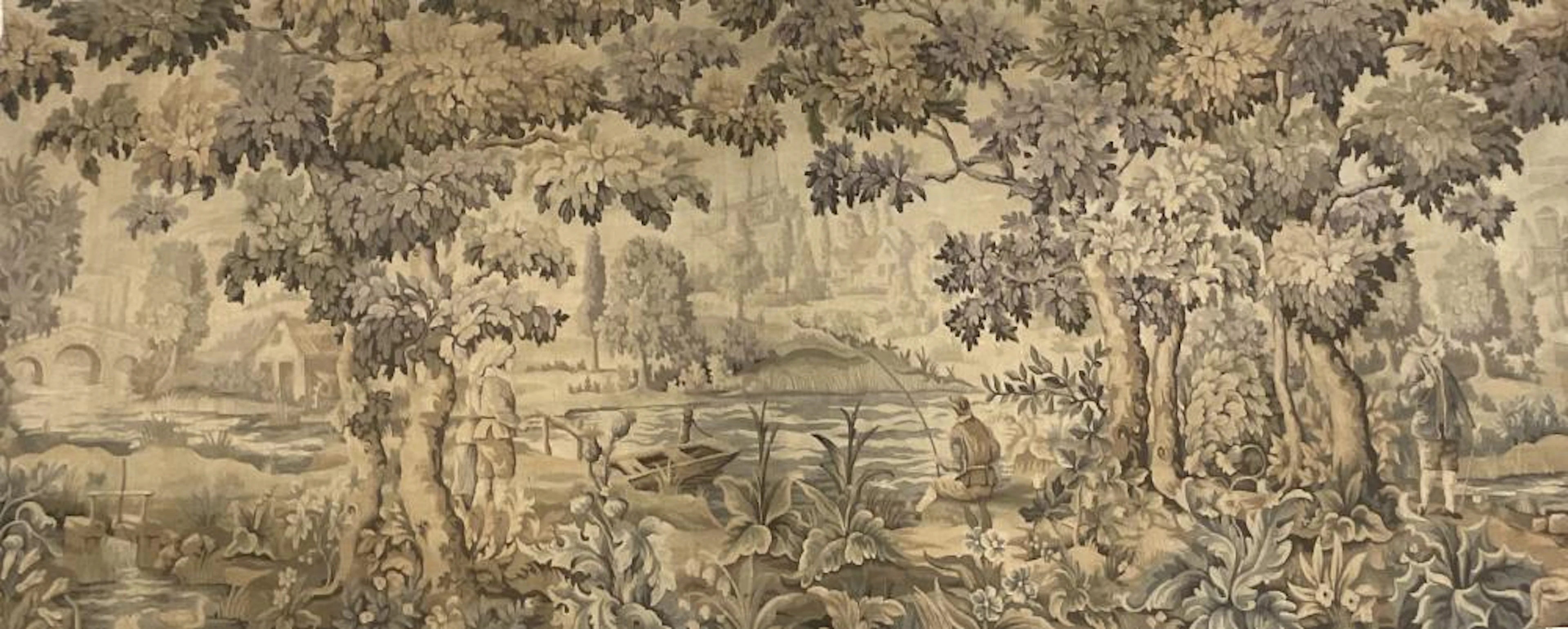 XL Woven, French Style, River Scene Tapestry