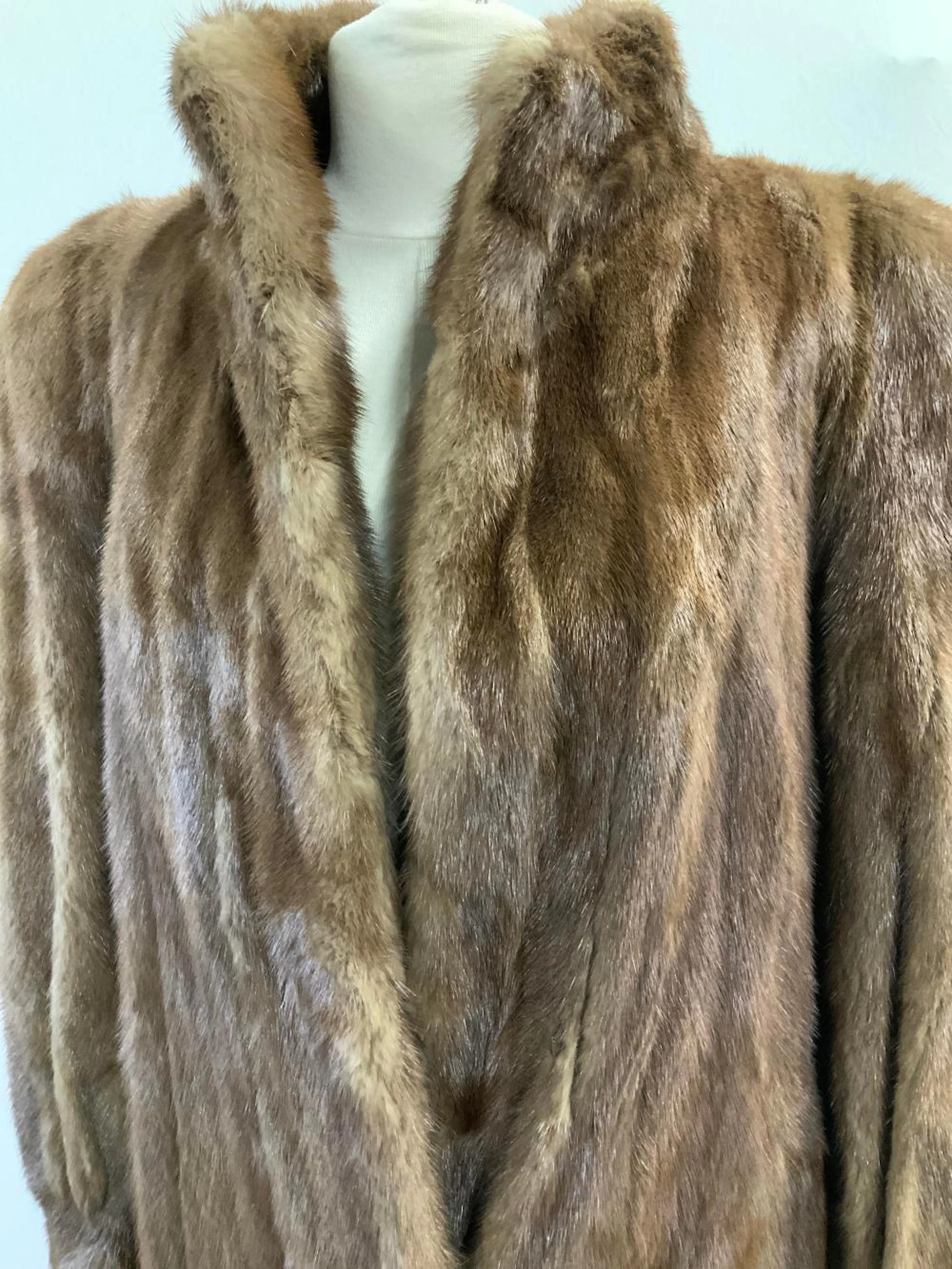 Vtg Sable Fur Full Length Custom Coat