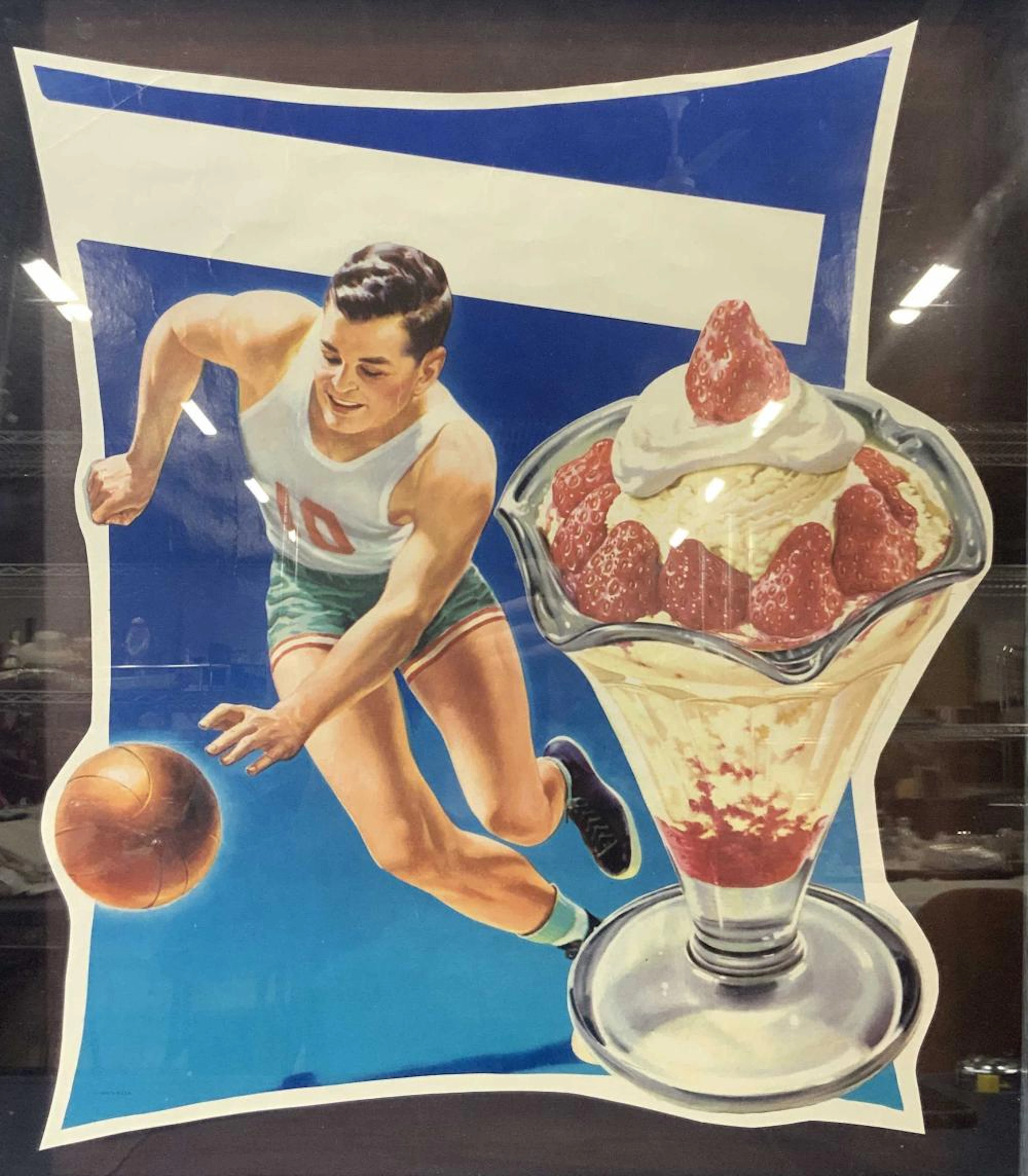 Vintage Sports & Entertainment Framed Advert Litho