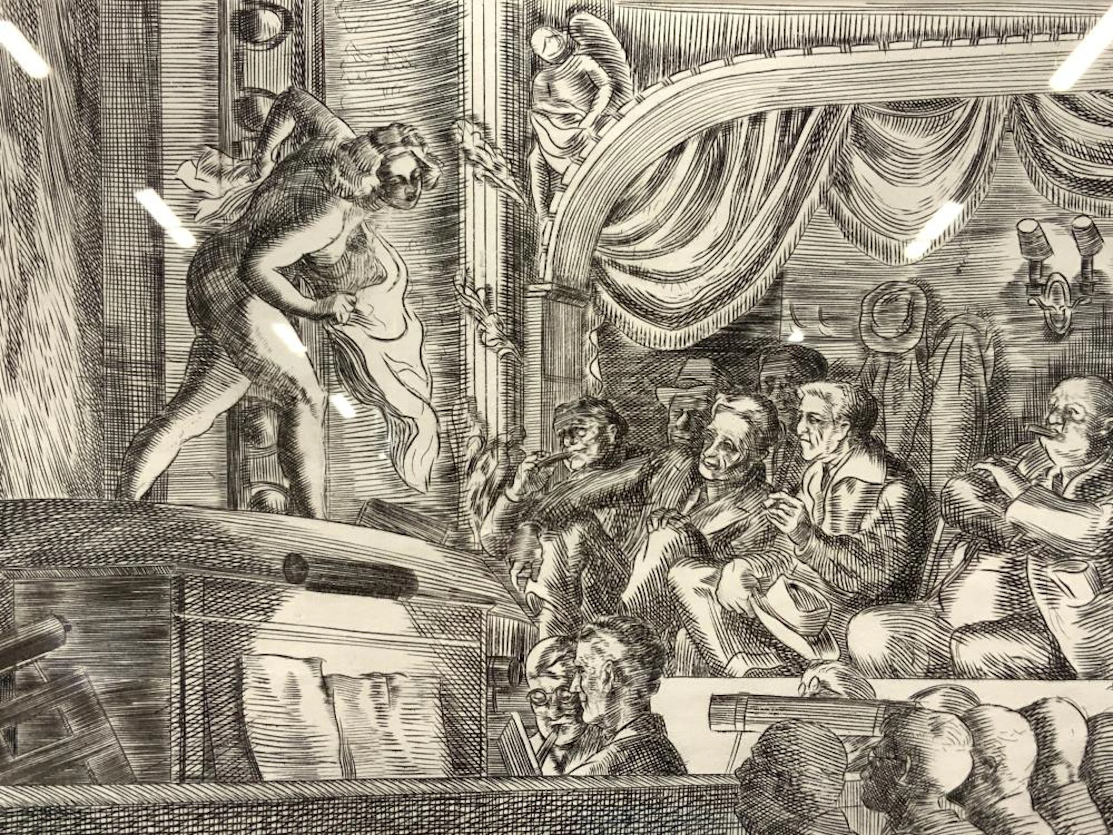 ATTR Peoples Follies By Reginald Marsh Etching