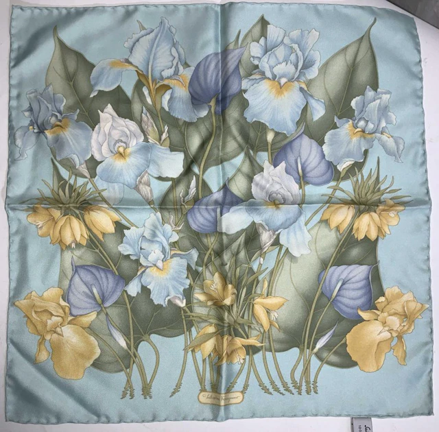 Salvatore Ferragamo Silk Floral Neck Scarf, ITALY