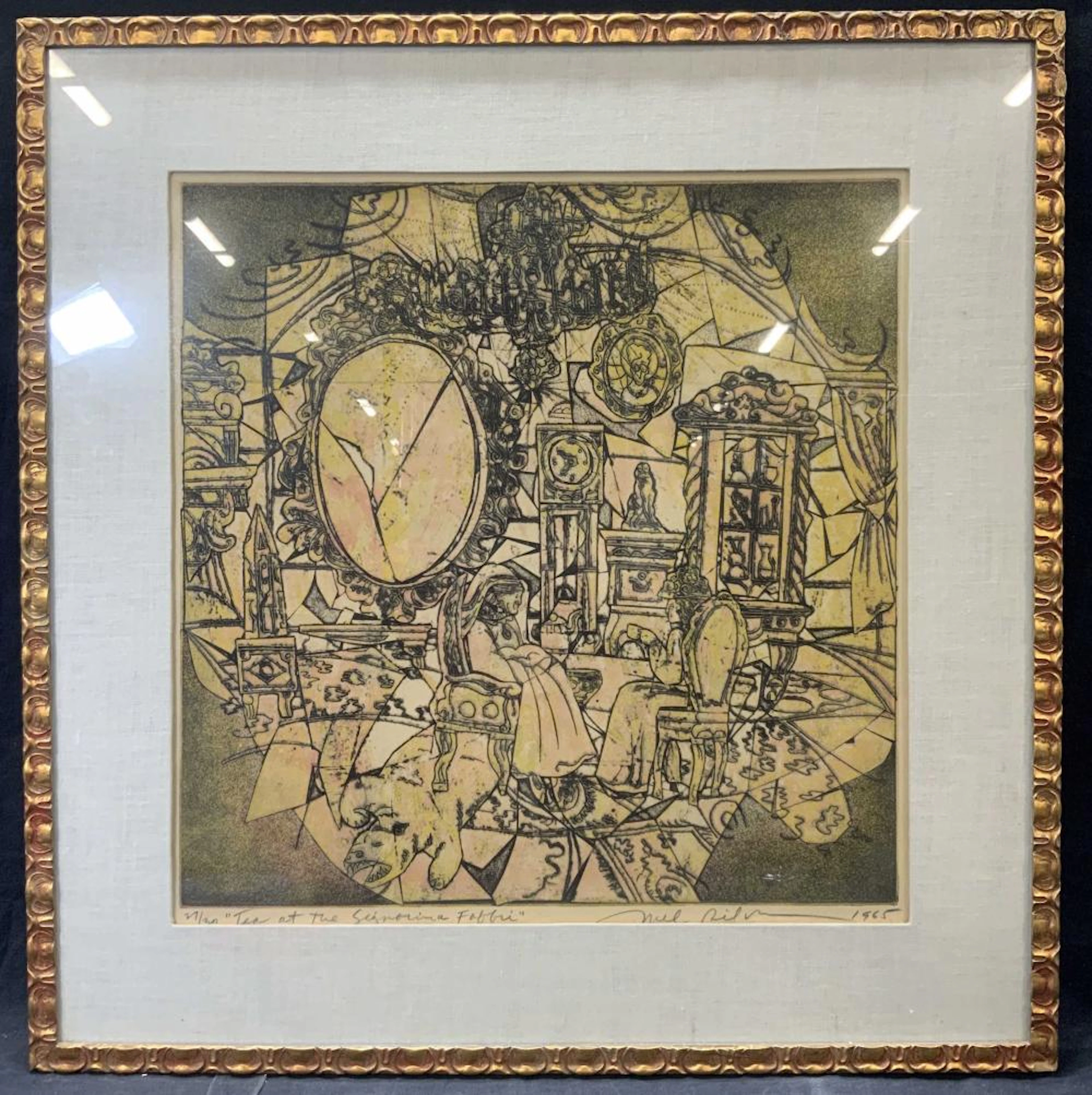 Mel Silverman Signed Colored Plate Etching