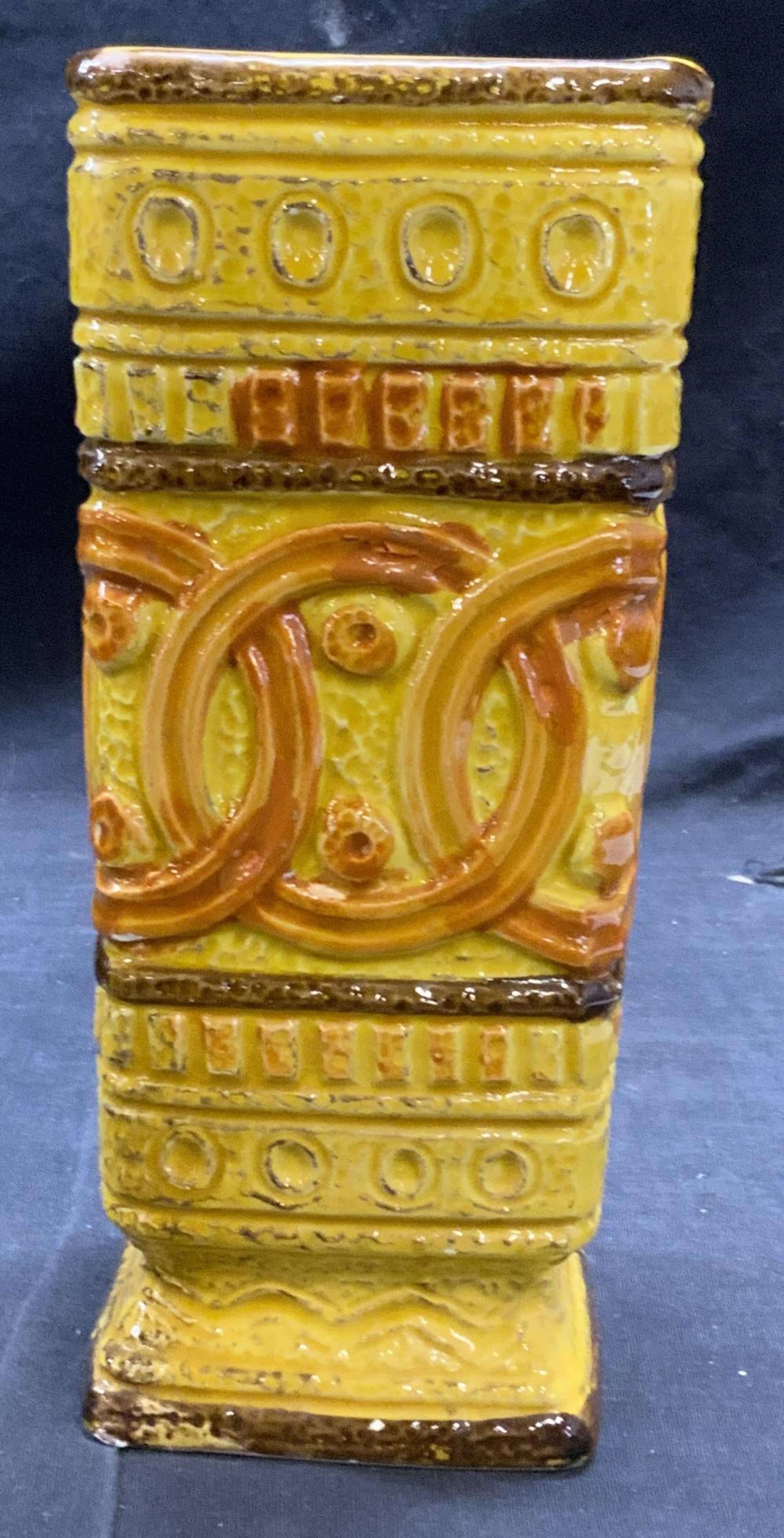 RUBENS Vintage Mid Century Yellow Ceramic Vase