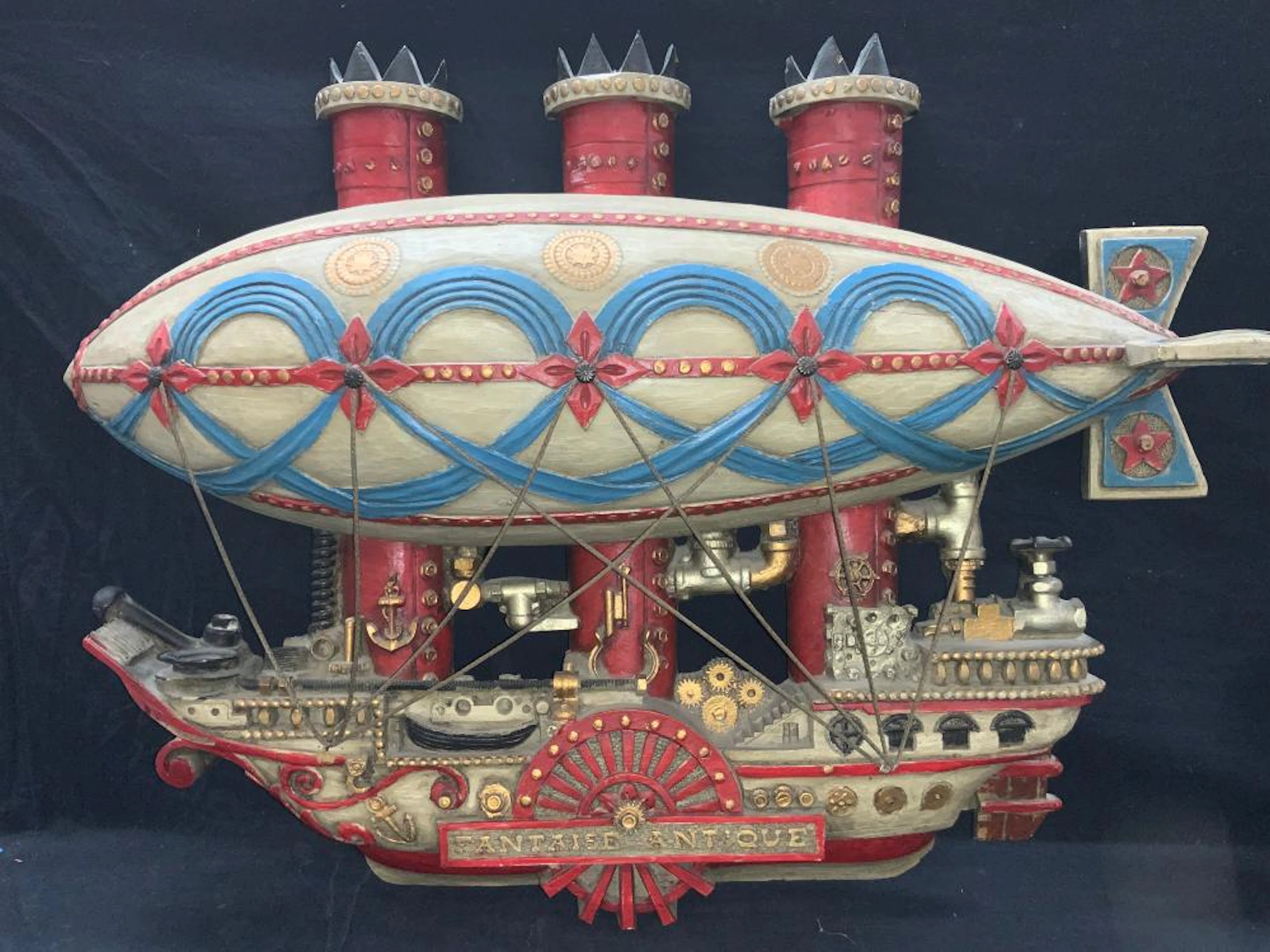 VANGUARD STUDIOS XL SteamPunk Airship Sculpture