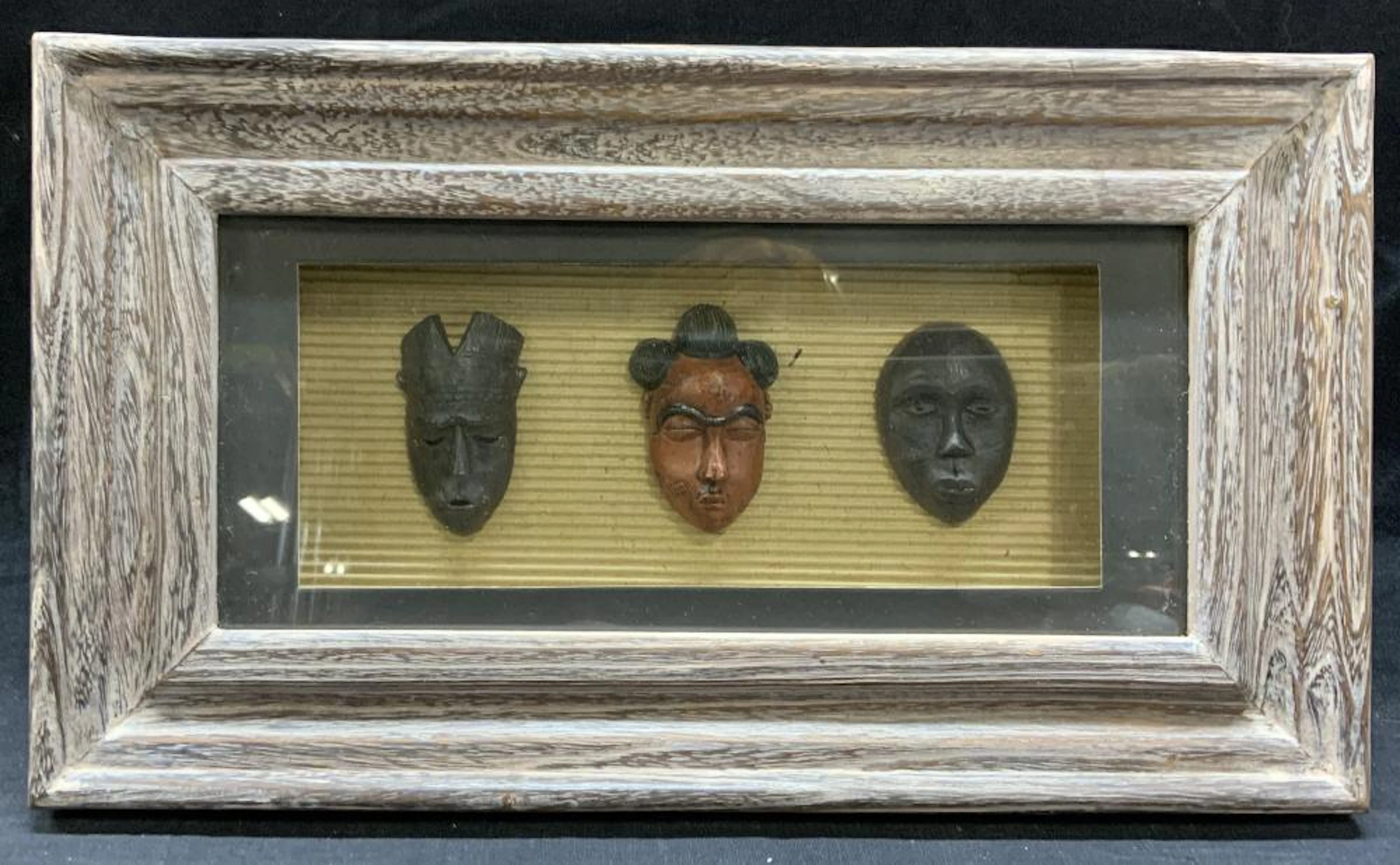 Framed African Figural Masks, Tribal Art