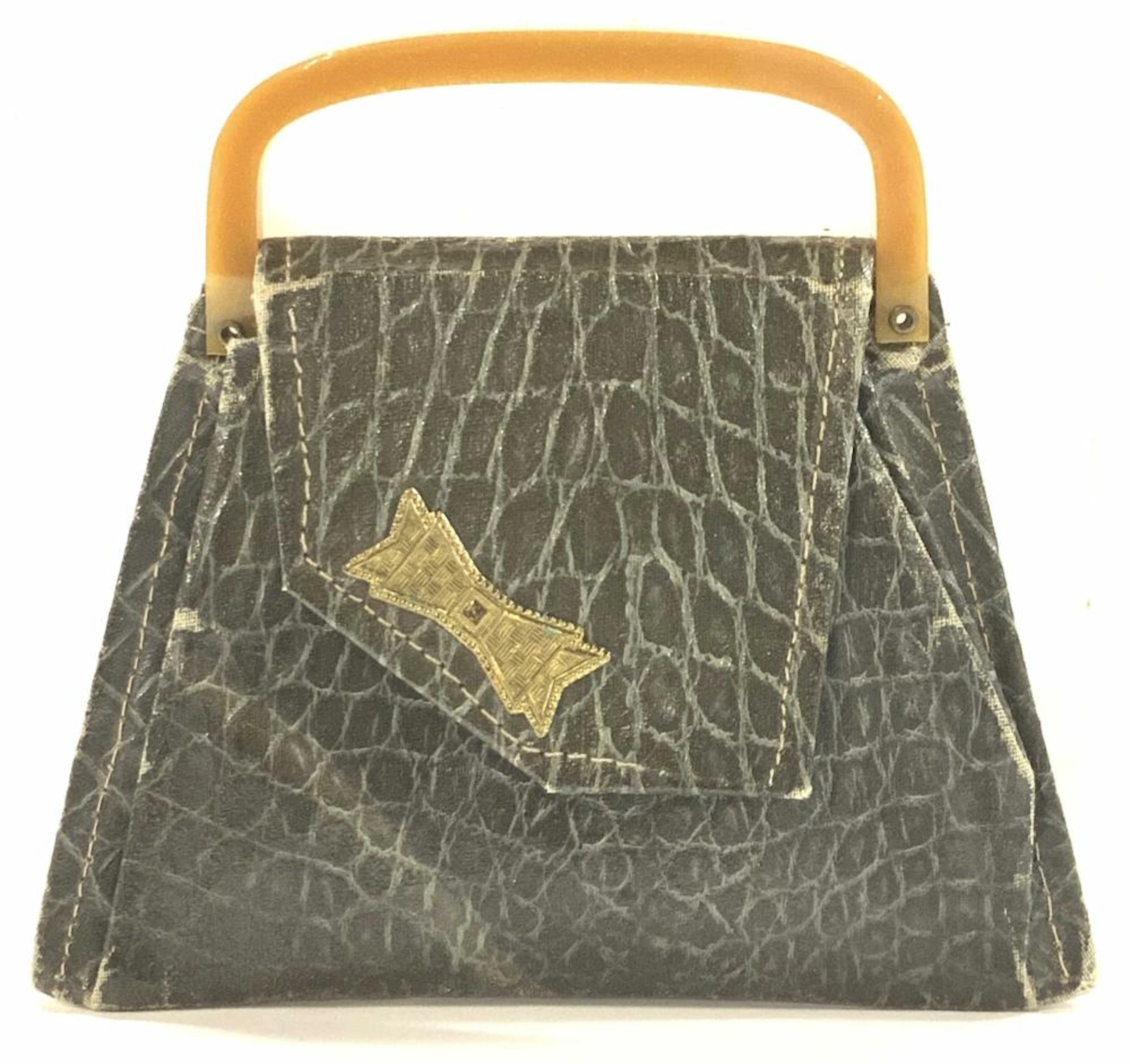 Minaudière Purse with Bakelite Handle