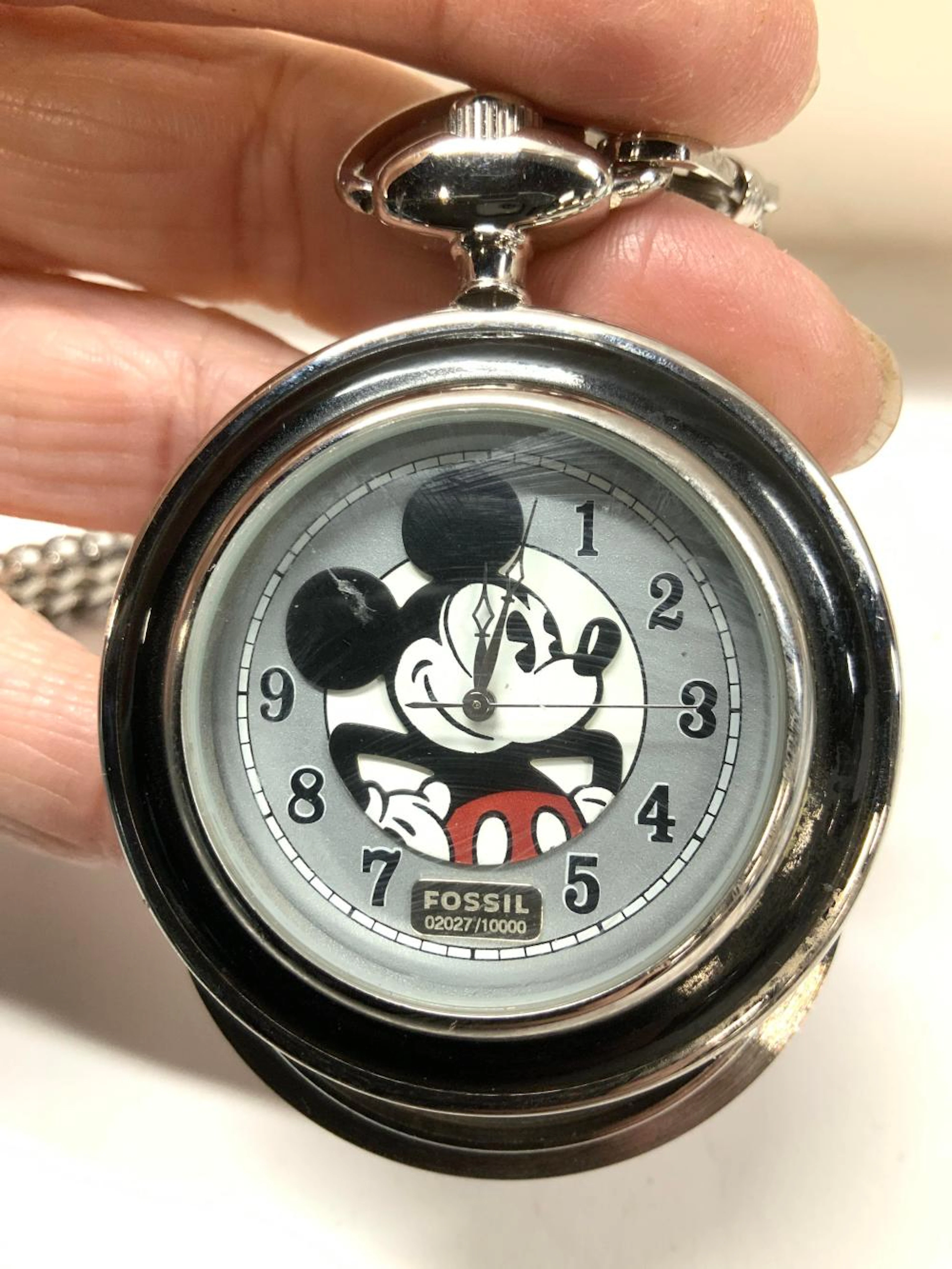 FOSSIL Mickey Mouse Fob Watch Ltd Ed, Hong Kong