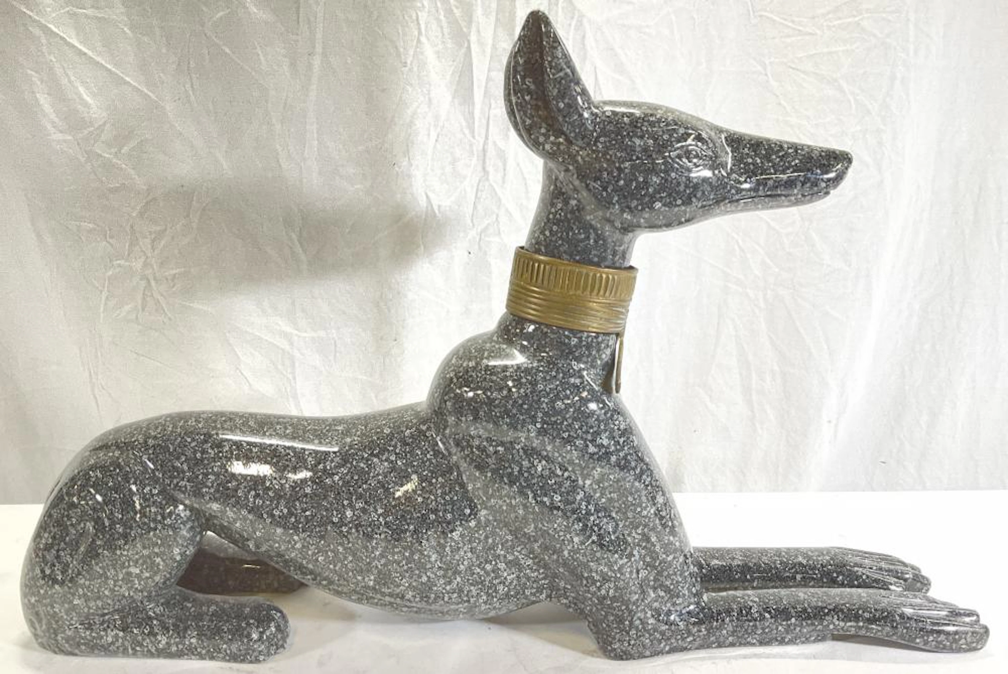 XL Egyptian God Anubis, Pharaoh Hound Sculpture