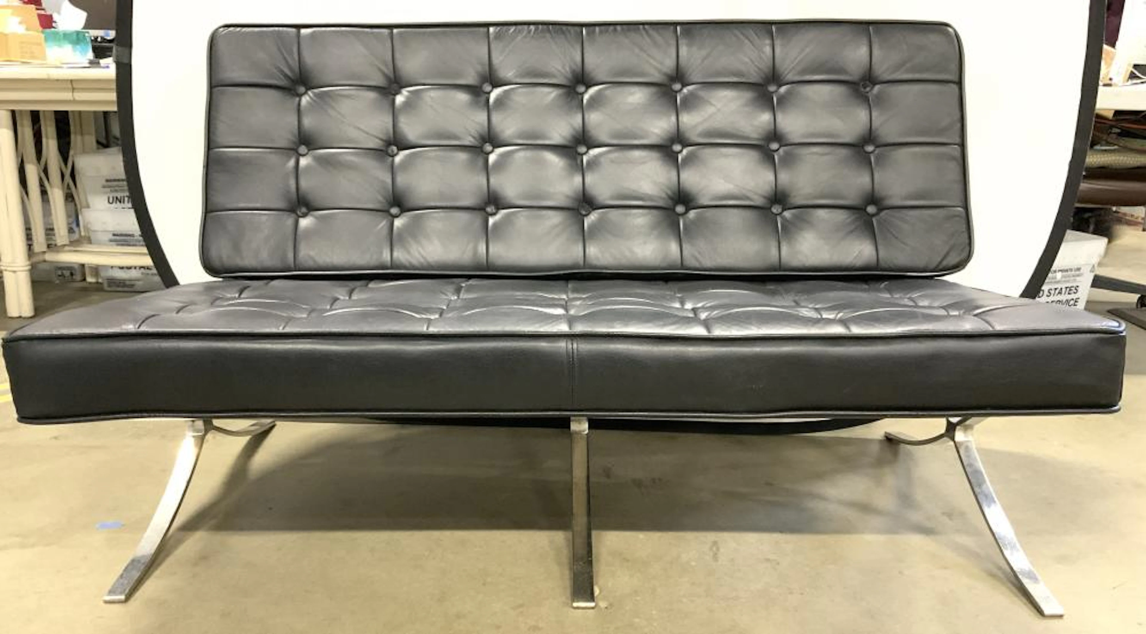 LUDWID MIES VAN DER ROHE Barcelona Style Loveseat