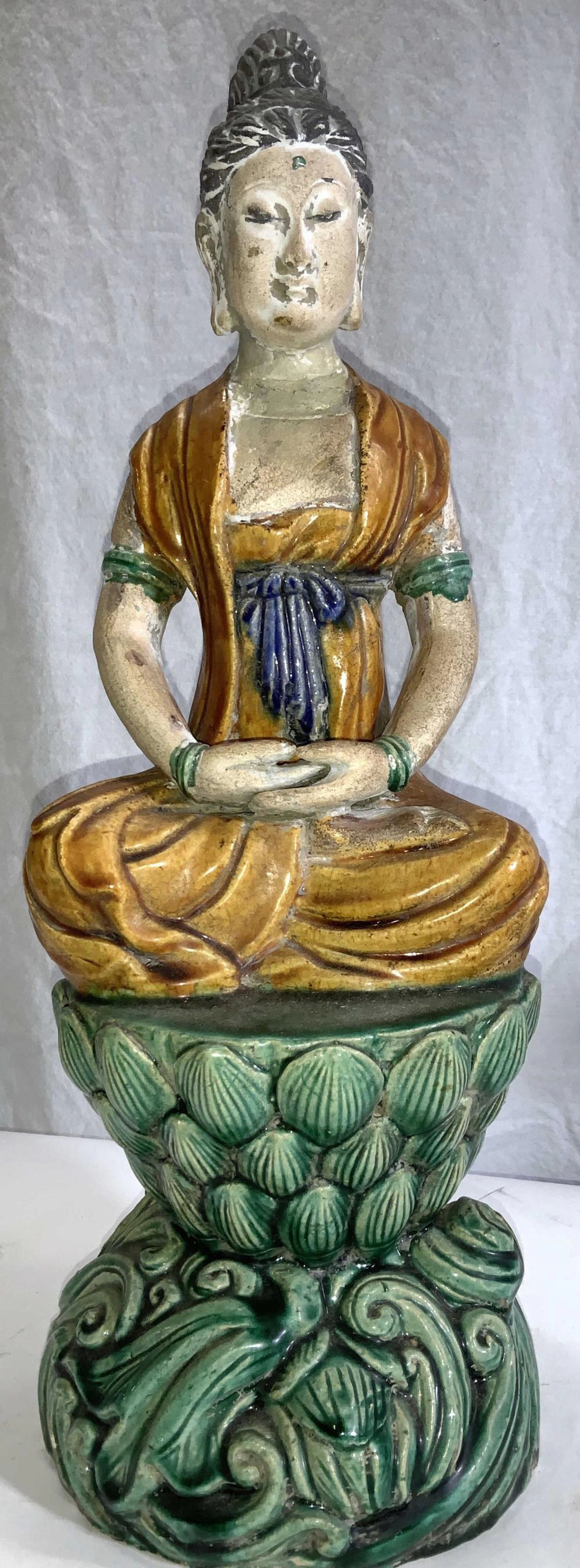Guanyin Hand Painted Ceramic Statue, Hong Kong