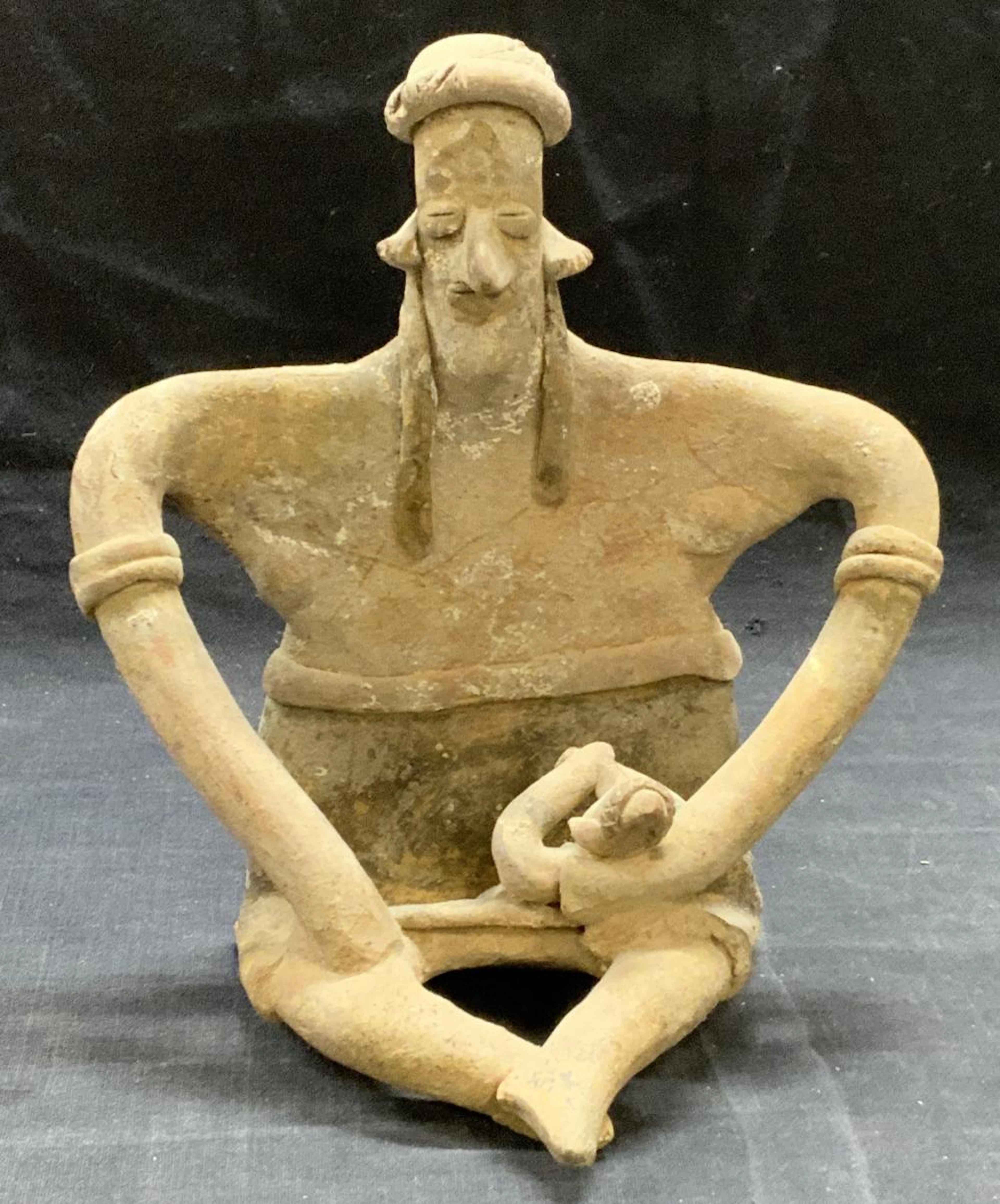 Colima Mexican Mother & Child Pottery Sculpture