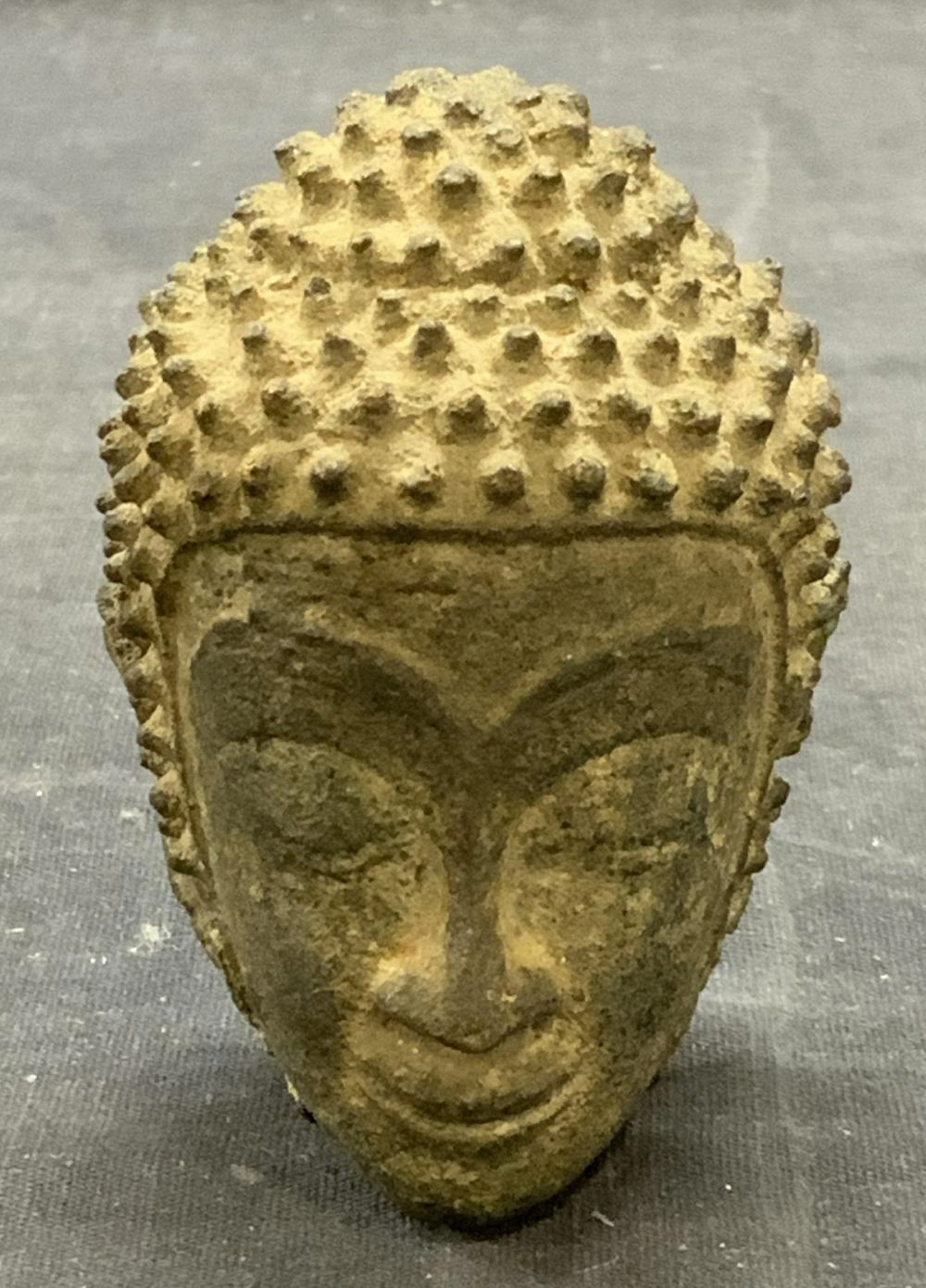 Antique Carved Stone Head of Buddha