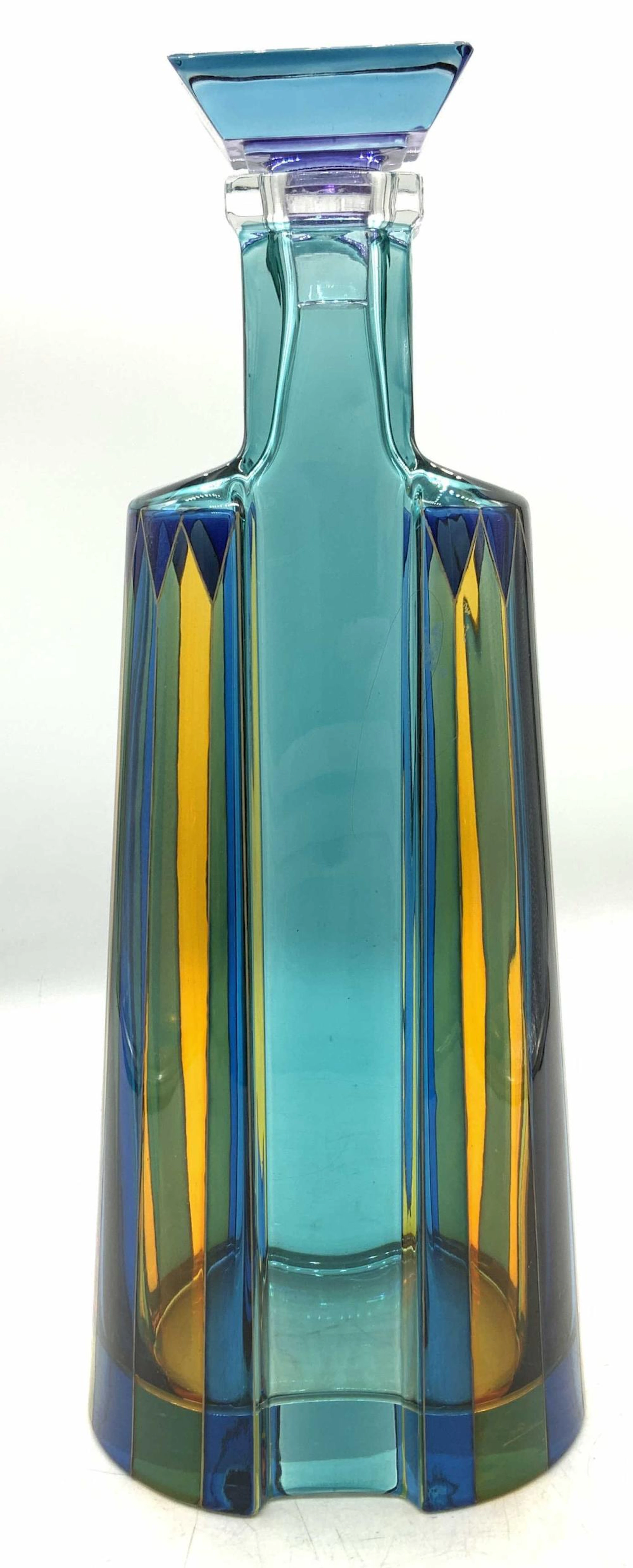 Signed DUCCIO DI SEGNA Gilt Crystal Decanter XL