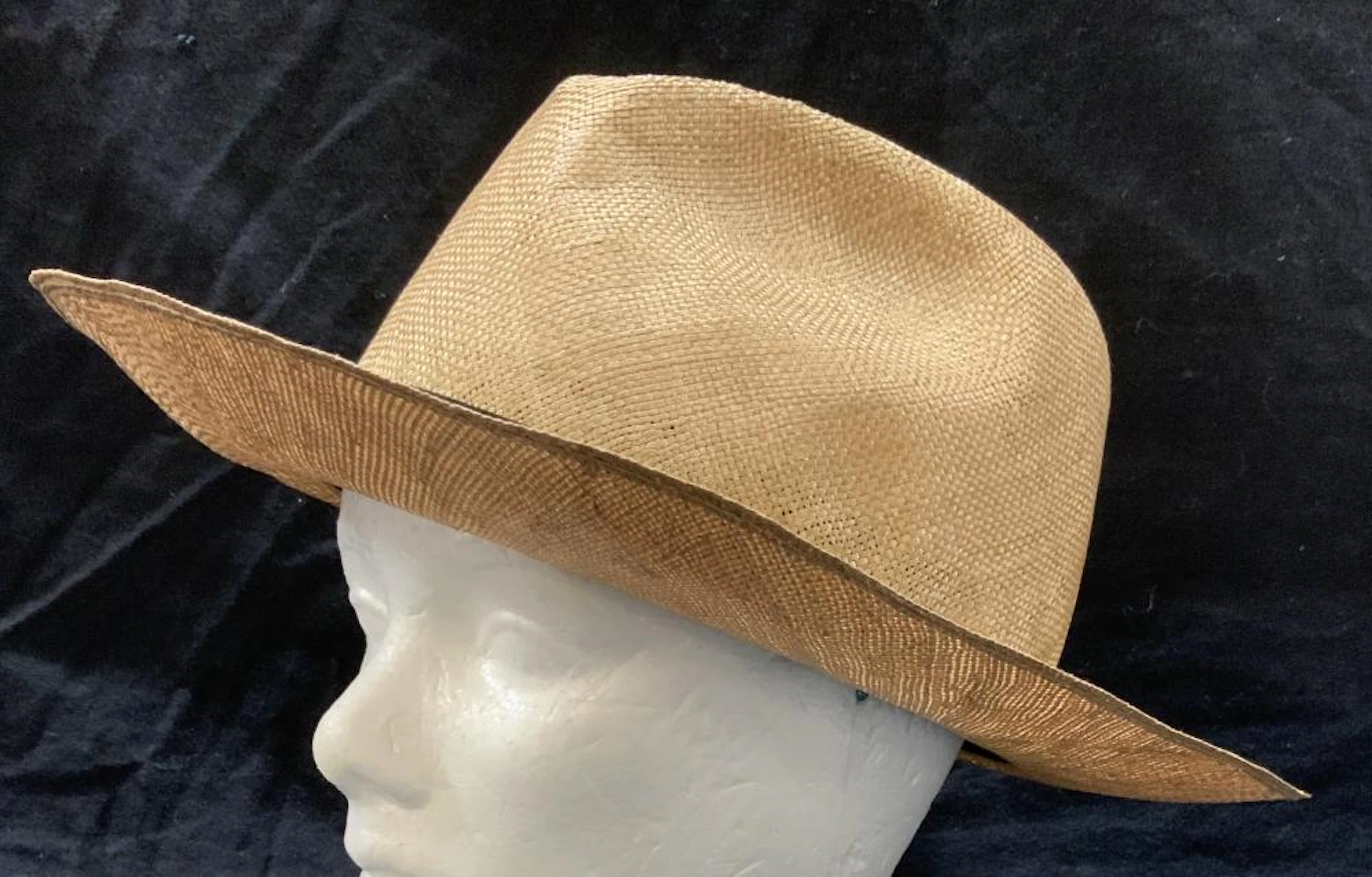 SISOL Woven Linen Straw Hat in Org Box, Italy