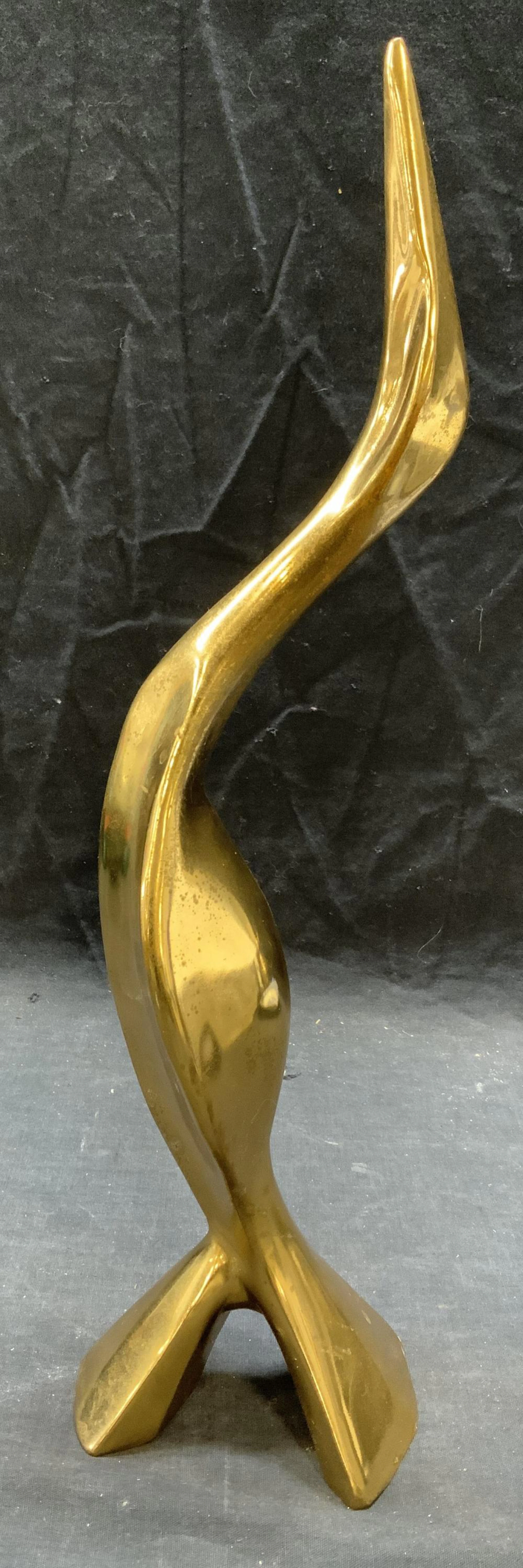 Vintage Gold Plated Bronze Bird Sculpture