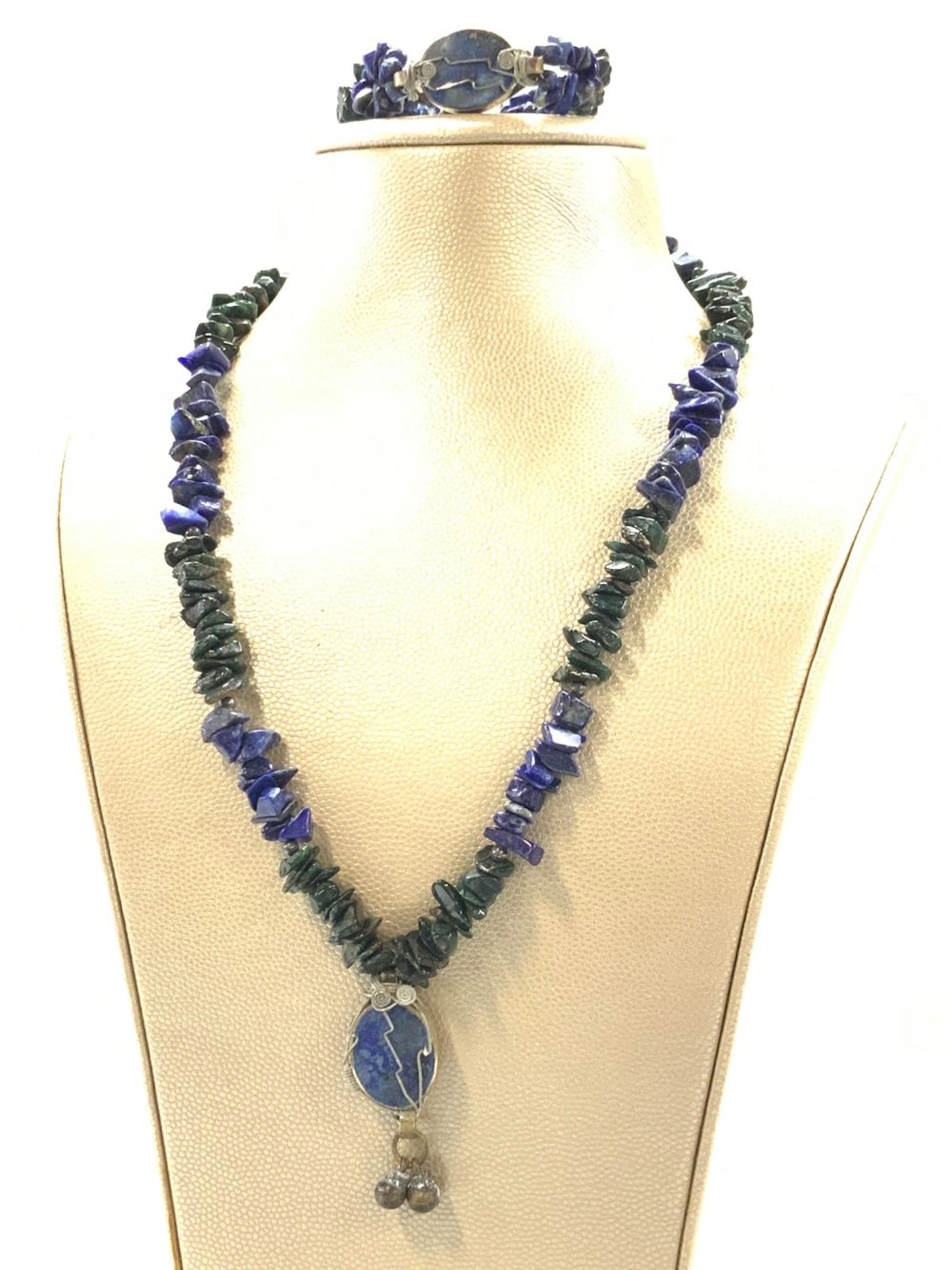 Matching Lapis Necklace/ Bracelet Set
