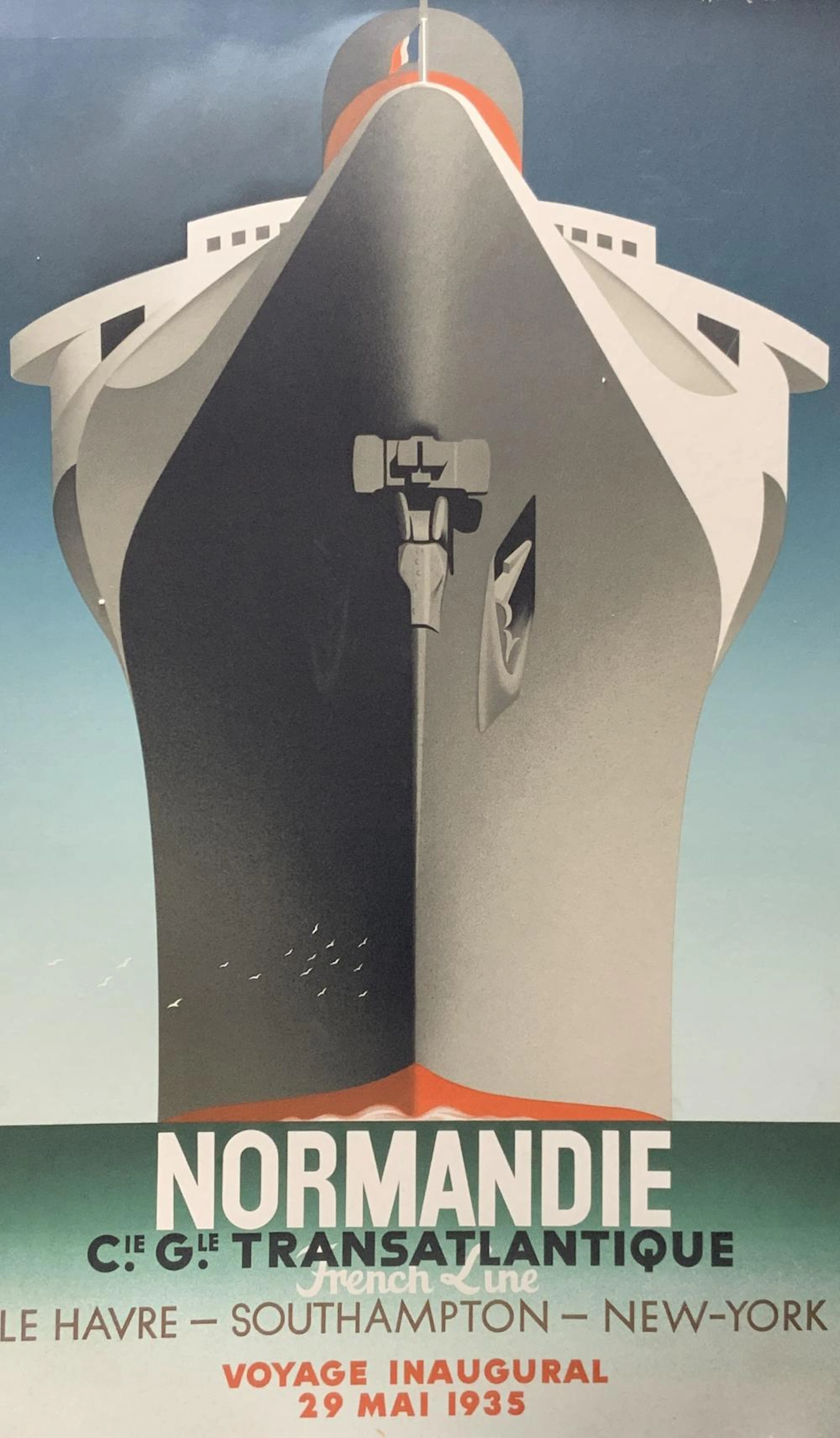 A.M.CASSANDRE Normandie 79, Silk Screen Advert