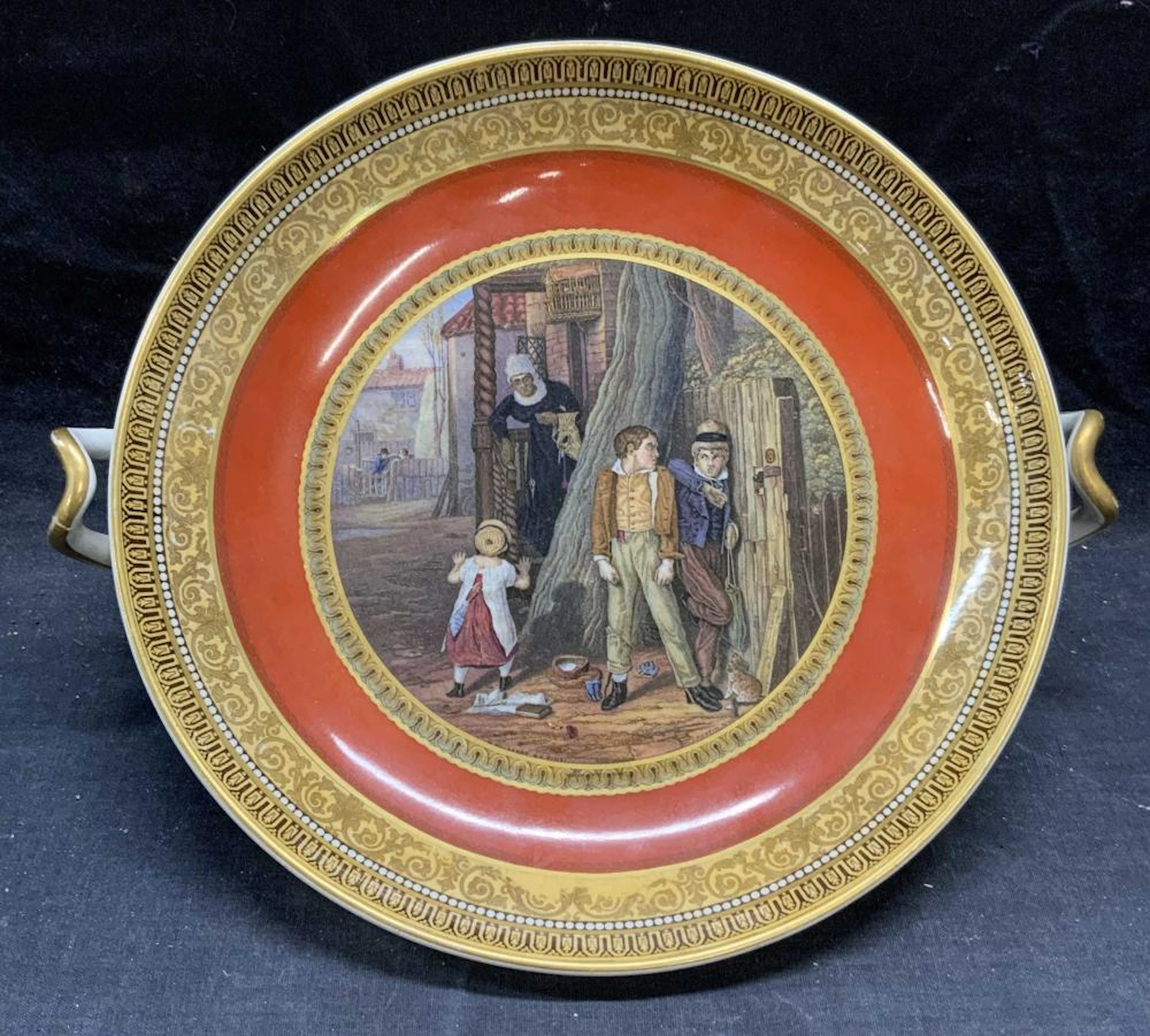 Vintage The Bully W Mulready Porcelain Dish