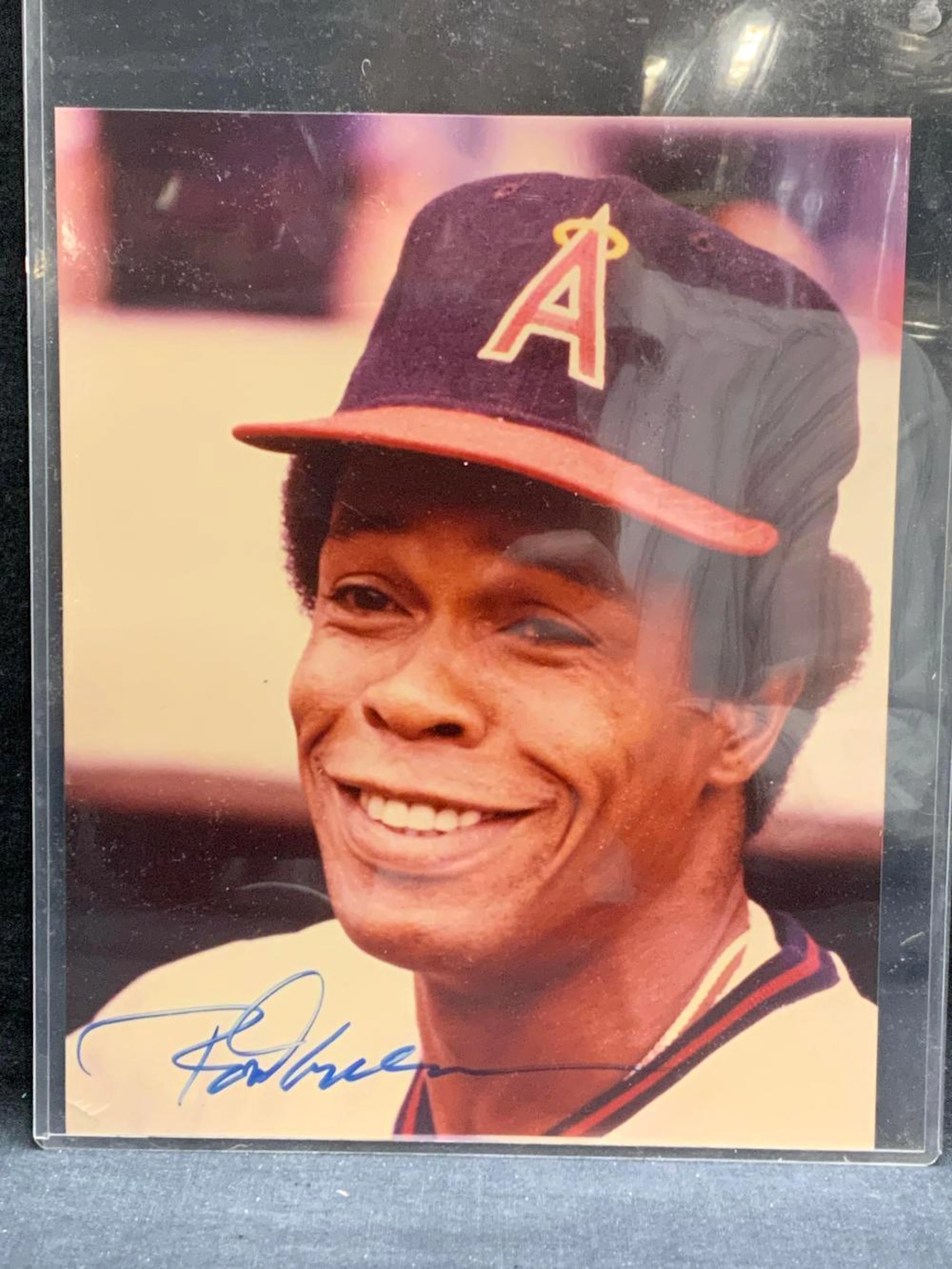 Signed Rod Carew California Angels Photograph