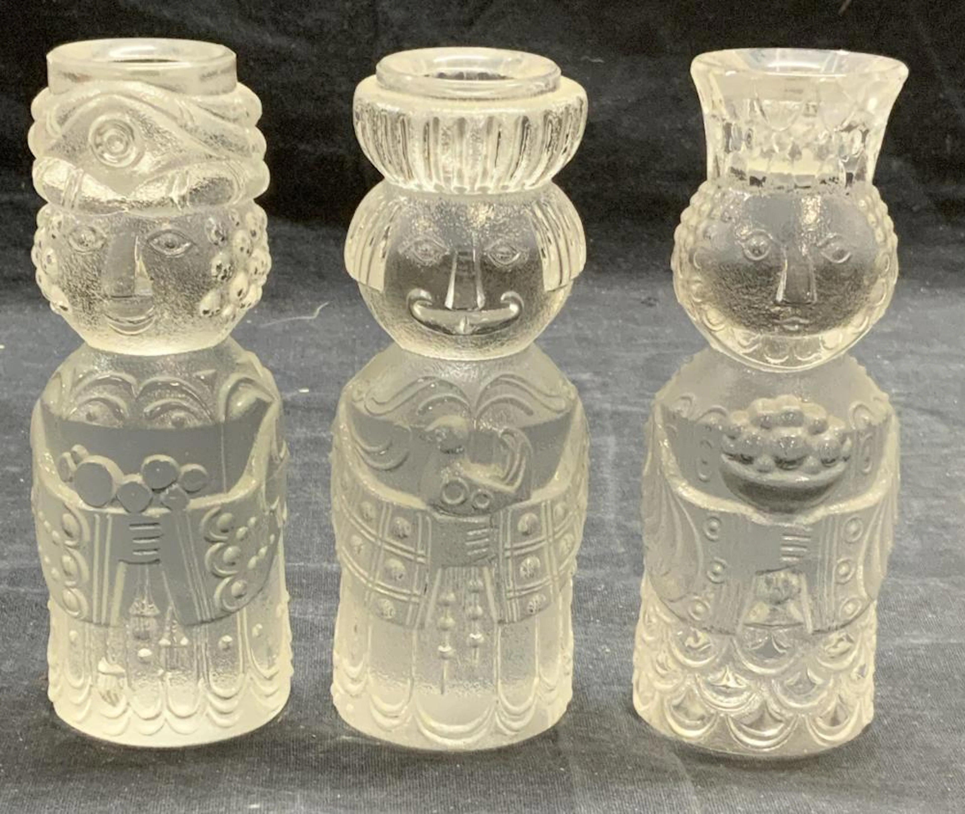 Set 3 Rosenthal BJORN WIINBLAD Crystal Wise Me