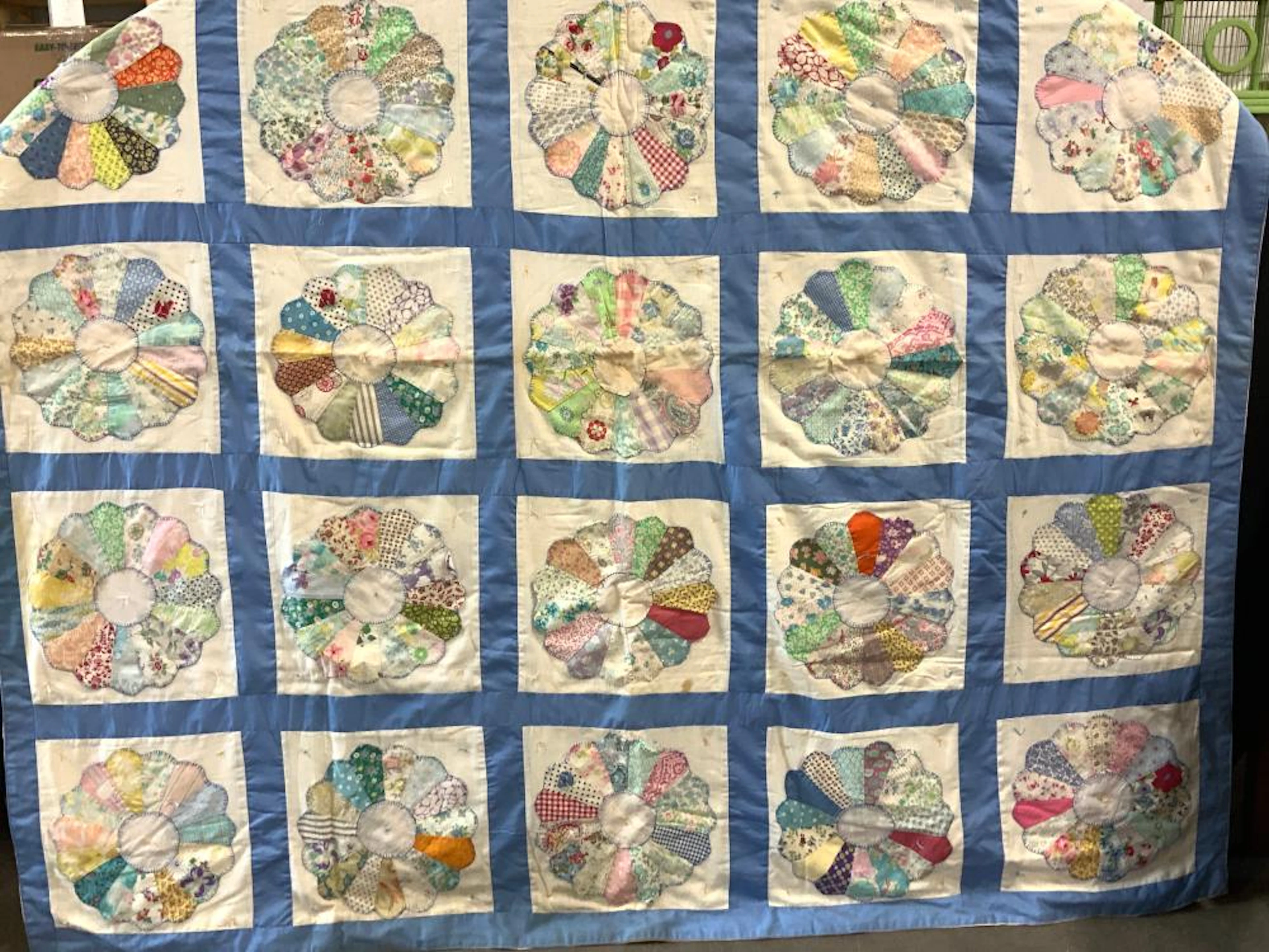 Antique Hand Sewn Cotton Patchwork Quilt