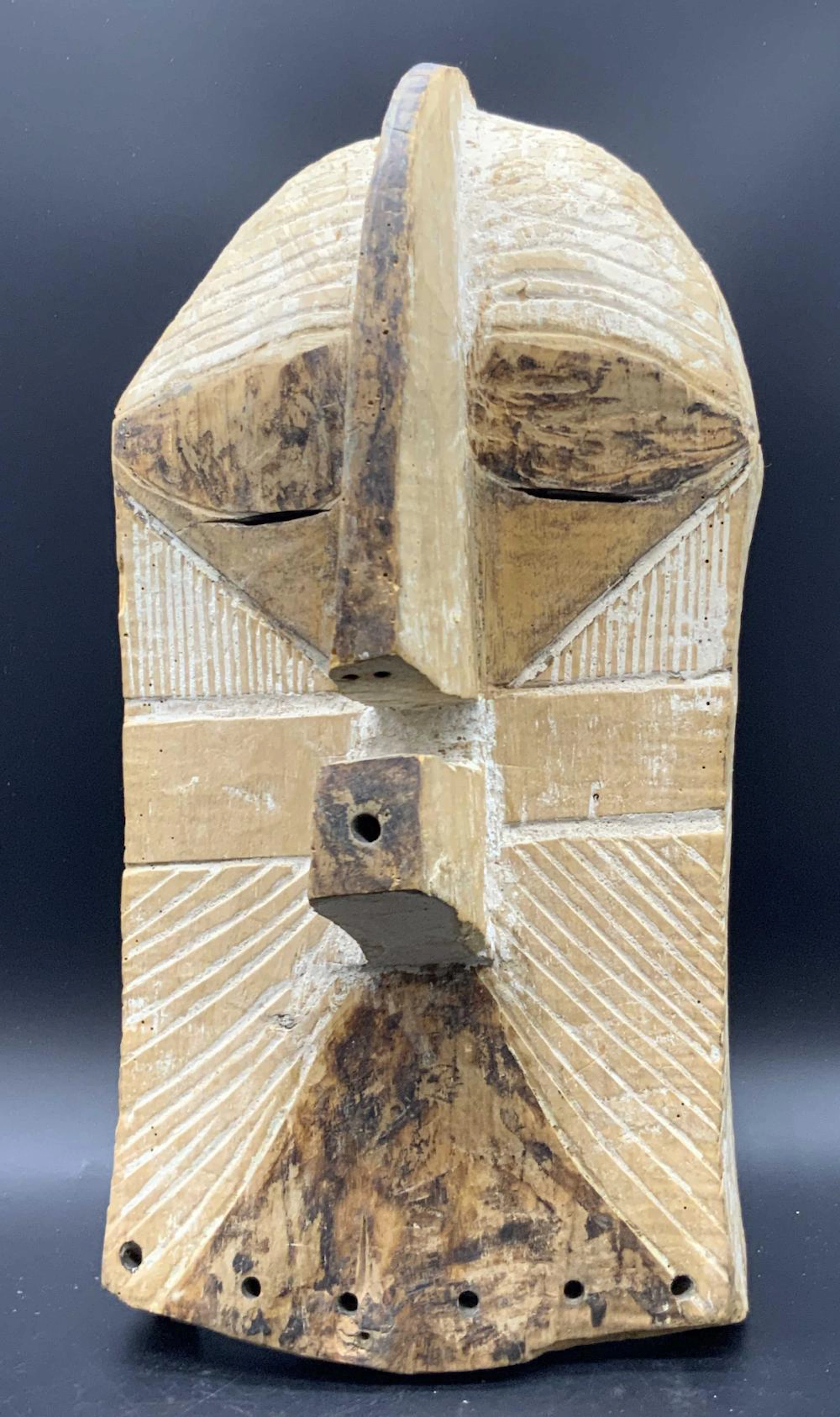 LUBA Tribe KIFWEBE Handcrafted Wooden Mask