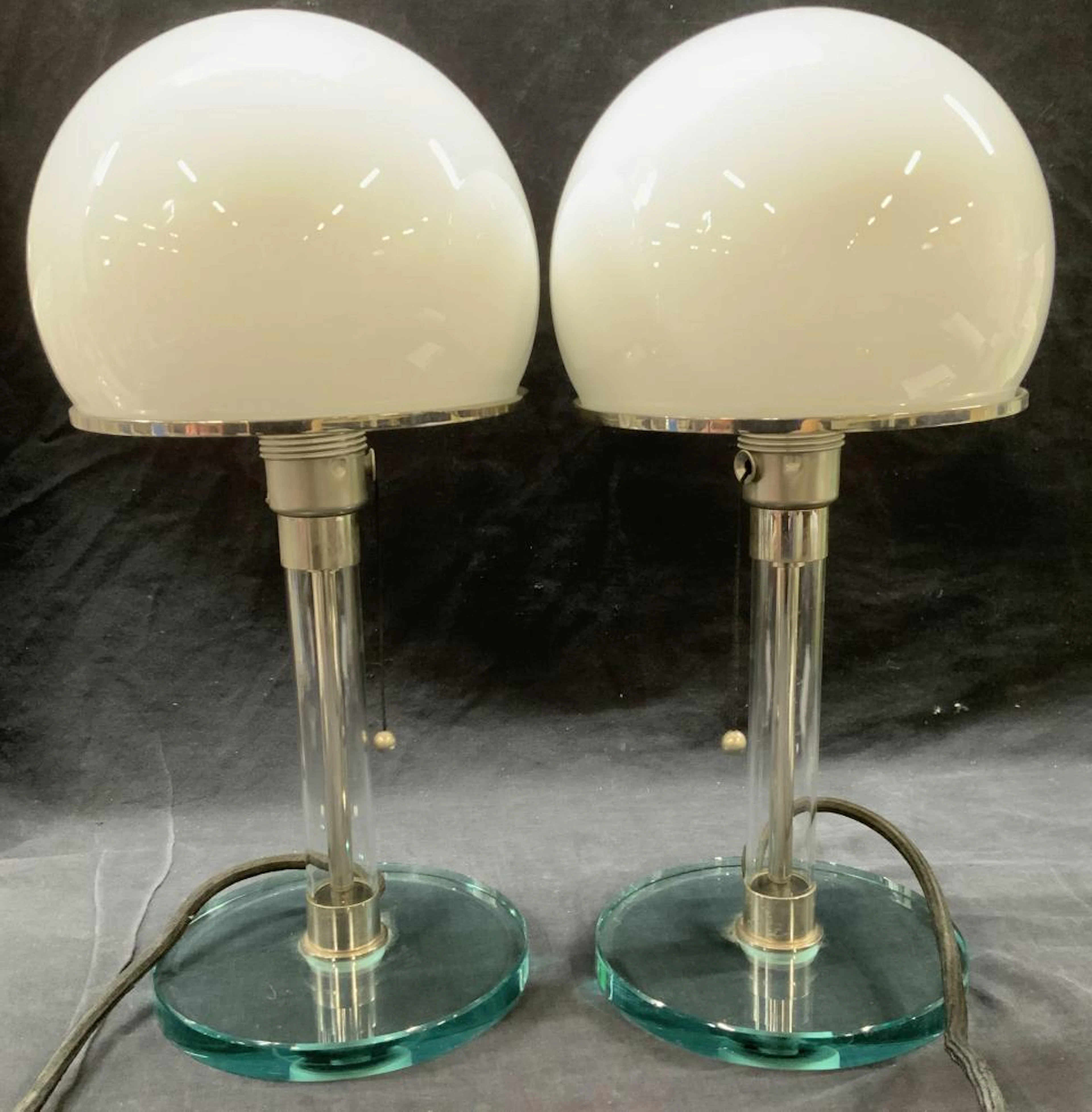 Pair Modernist Wilhelm Wagenfeld Bauhaus Lamps