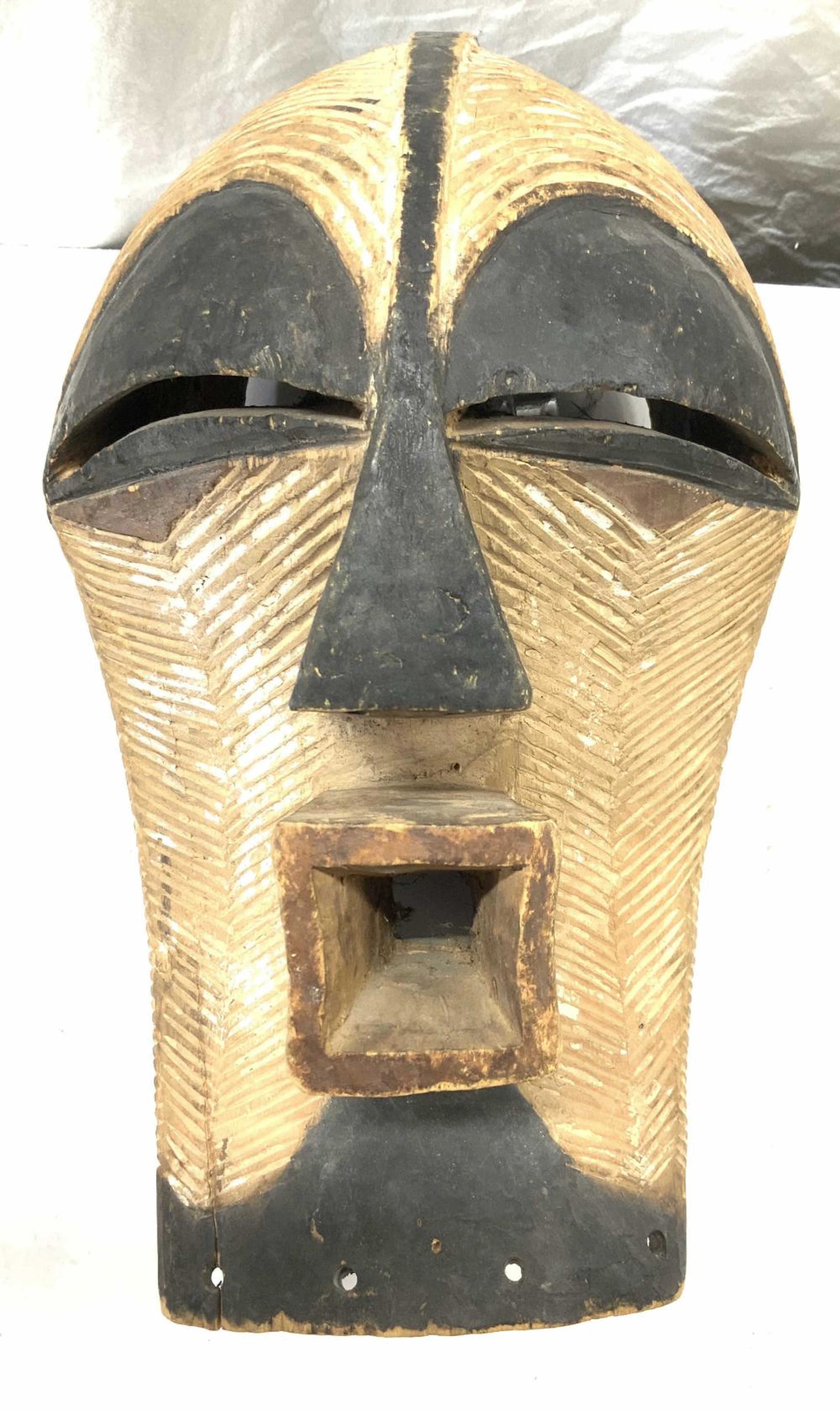 SONGYE Carved Wood Mask, Dem Republic Congo Africa