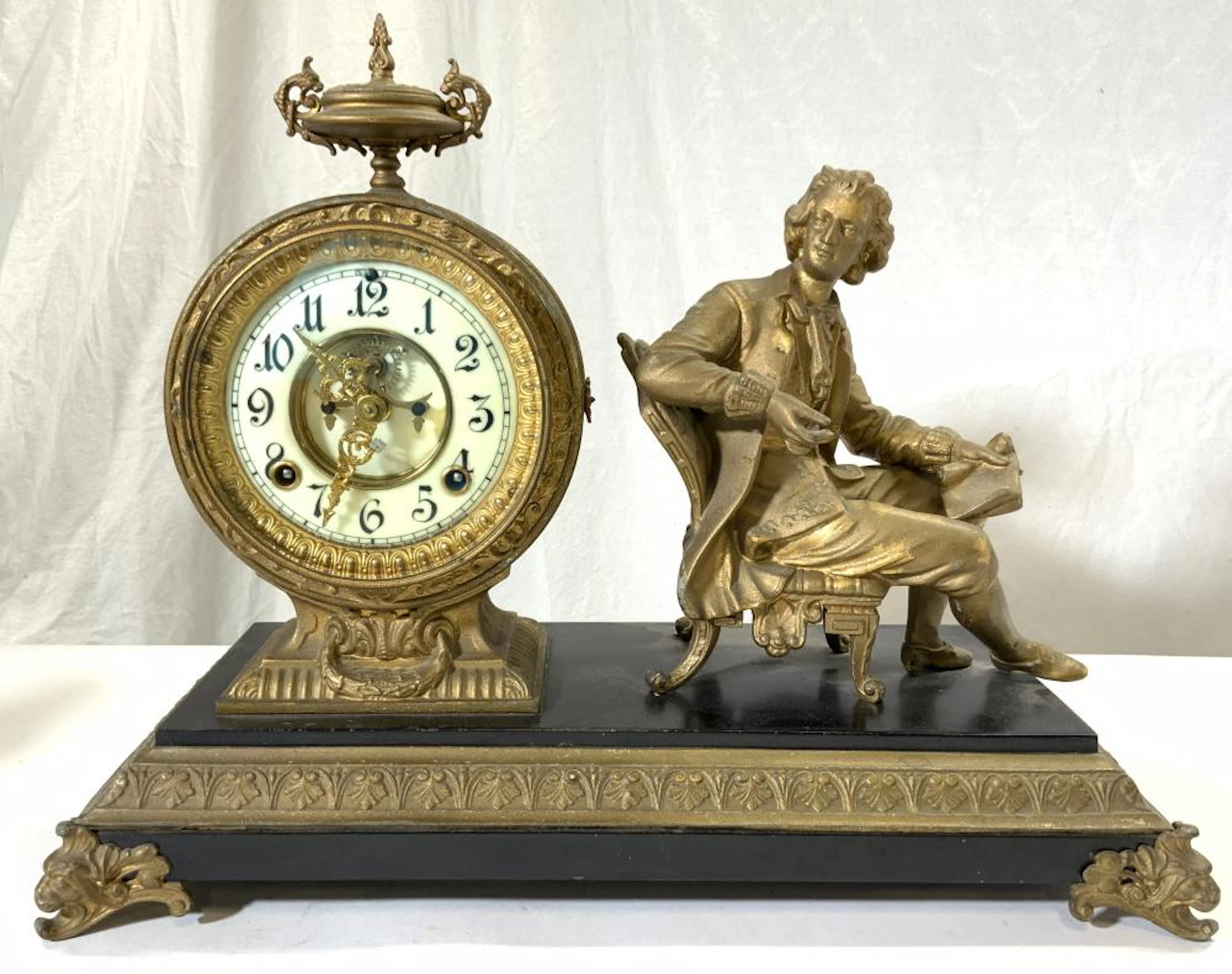 ANSONIA CLOCK CO Mozart Ormolu Mantel Clock