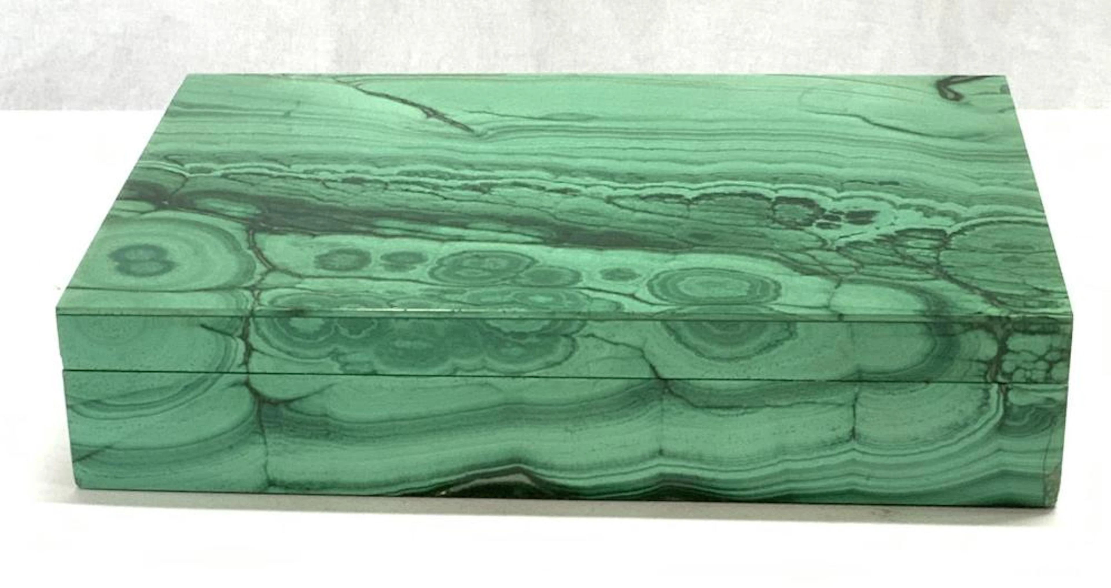 Vintage Malachite Jewelry, Keepsake Box