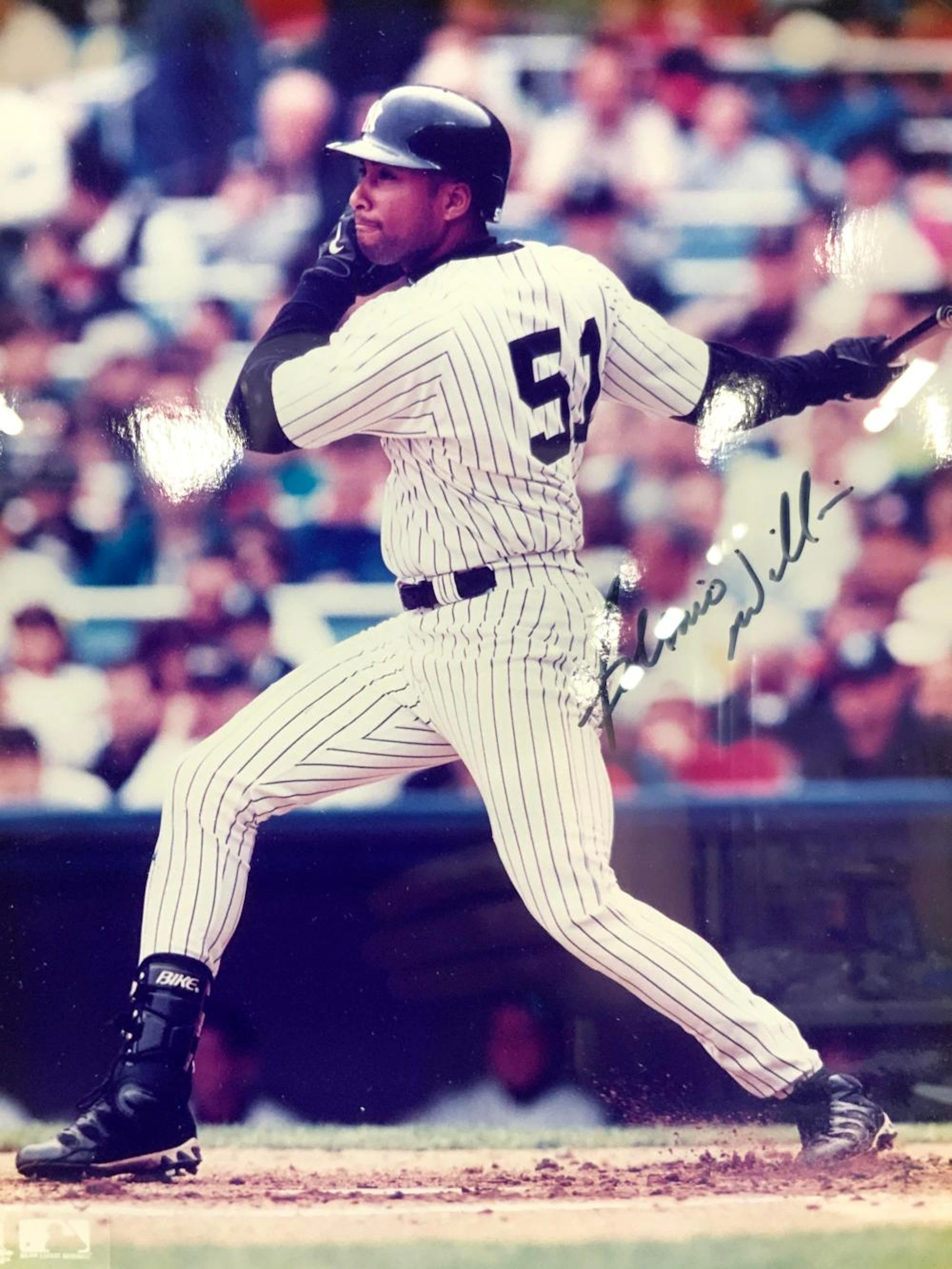 Bernie Williams Signed 1996 Yankees Photo
