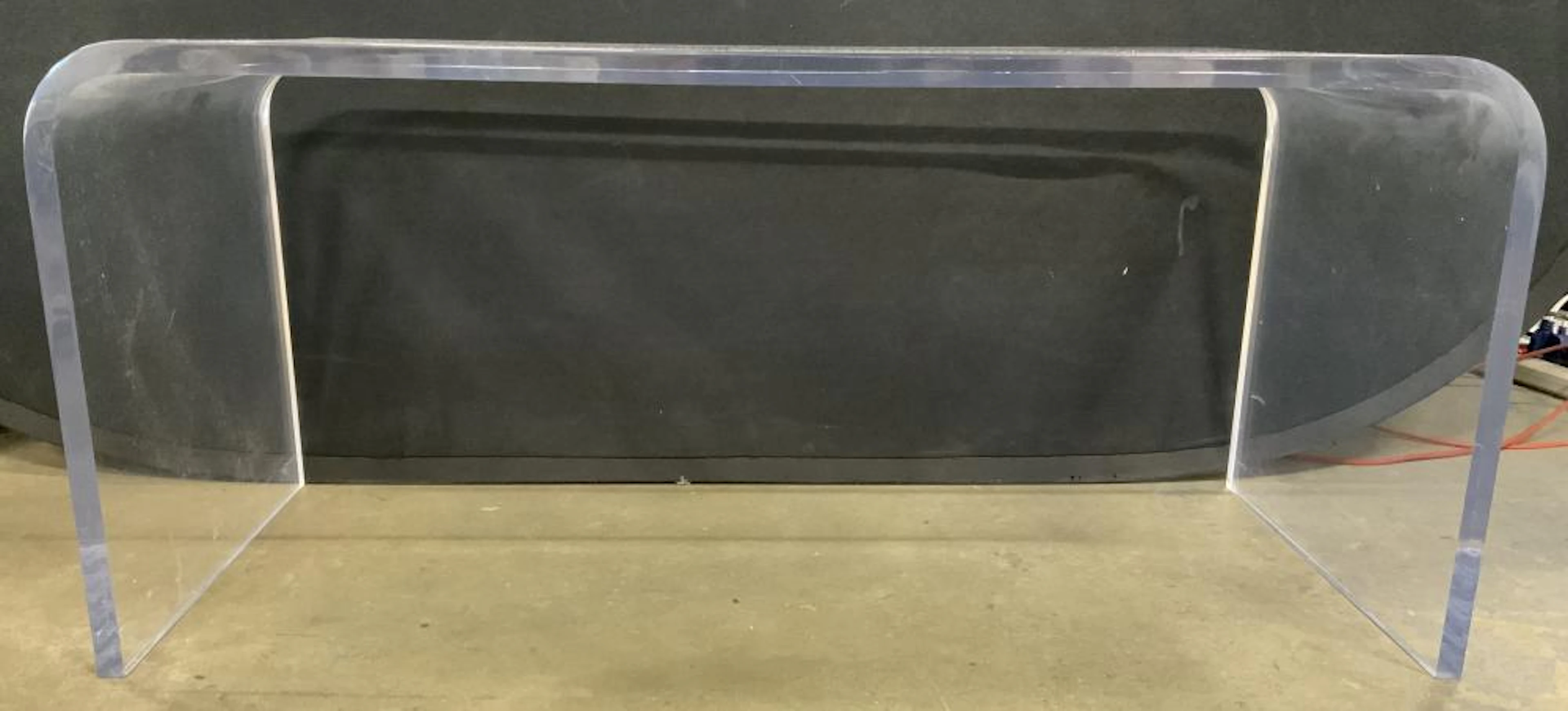 MCM Waterfall Edge Lucite Coffee Table