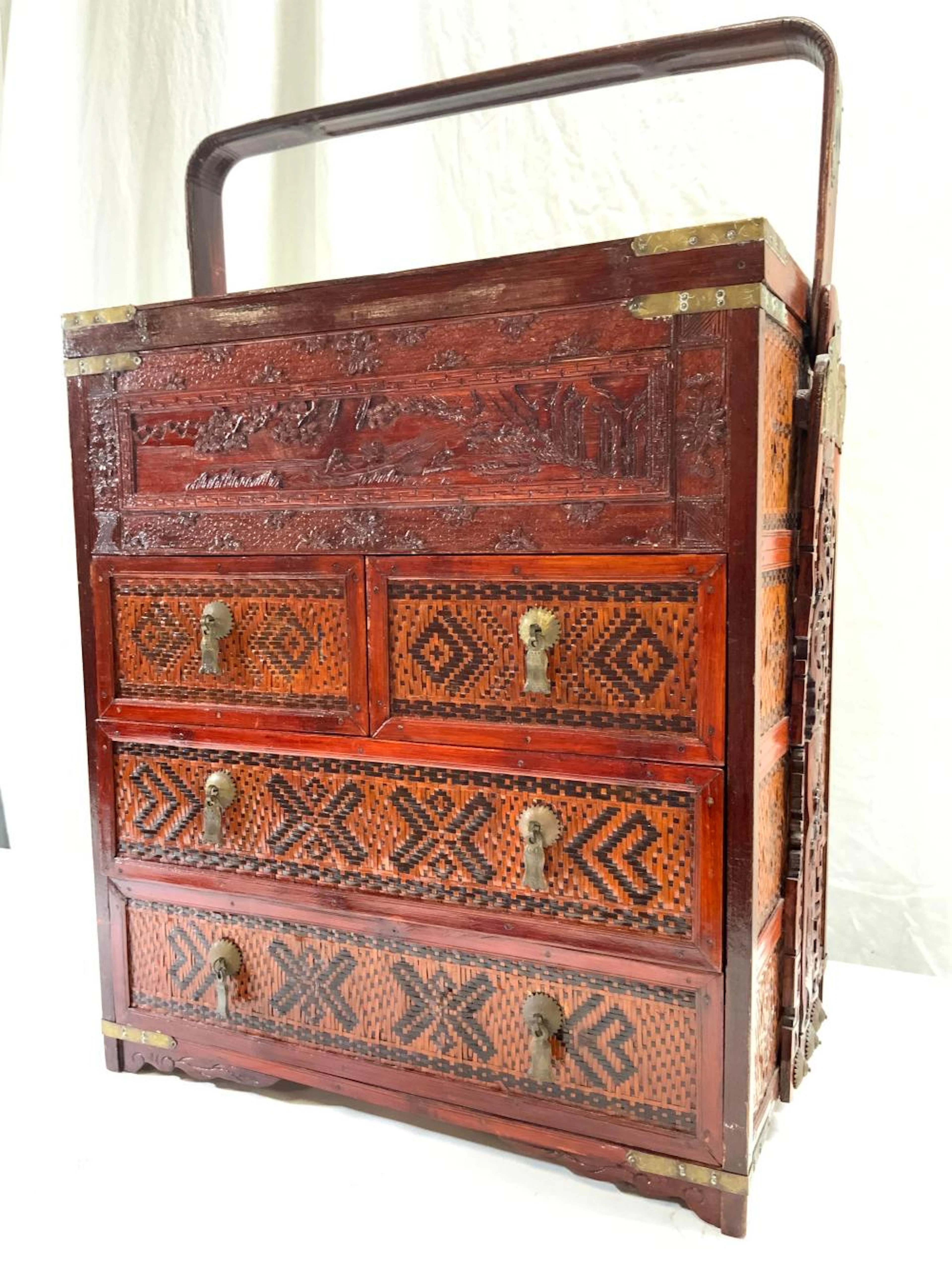 Rosewood Woven Asian Wedding Chest