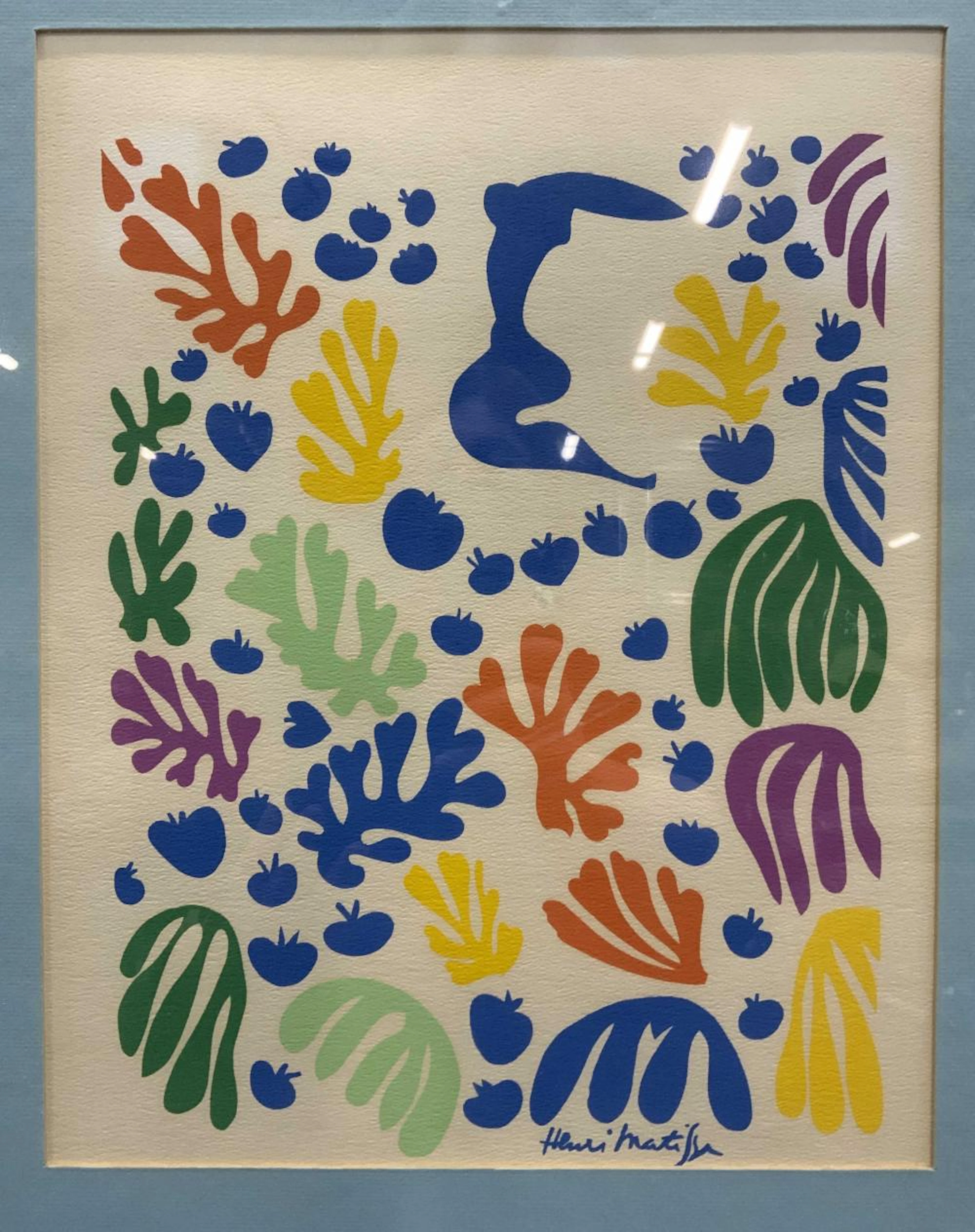 HENRI MATISSE Framed Cut Outs Silkscreen Print