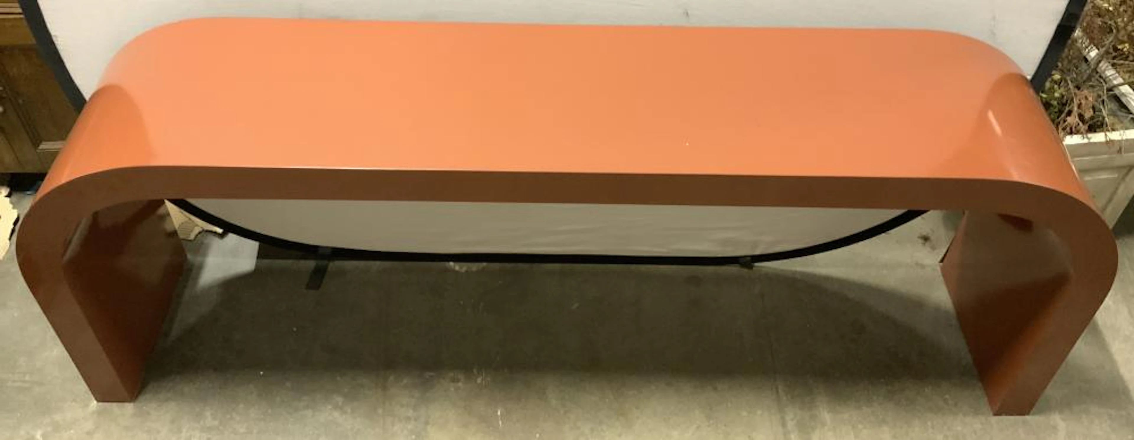 MCM Waterfall Edge Console Table