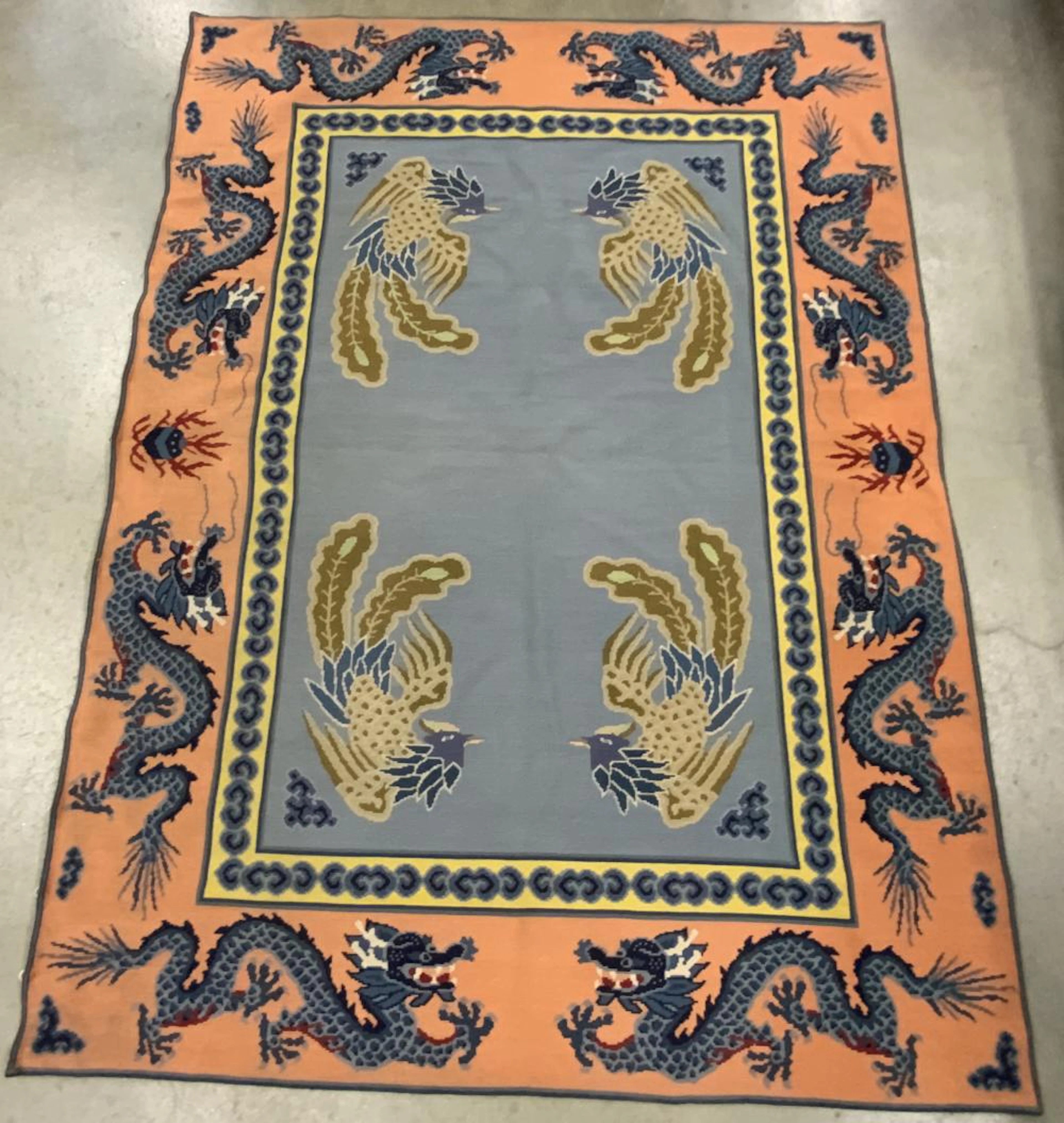 Vintage Asian Dragon & Fenghuang Tapestry