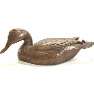 Red Mill Hand Crafted Wood Duck Decoy/Sculpture
