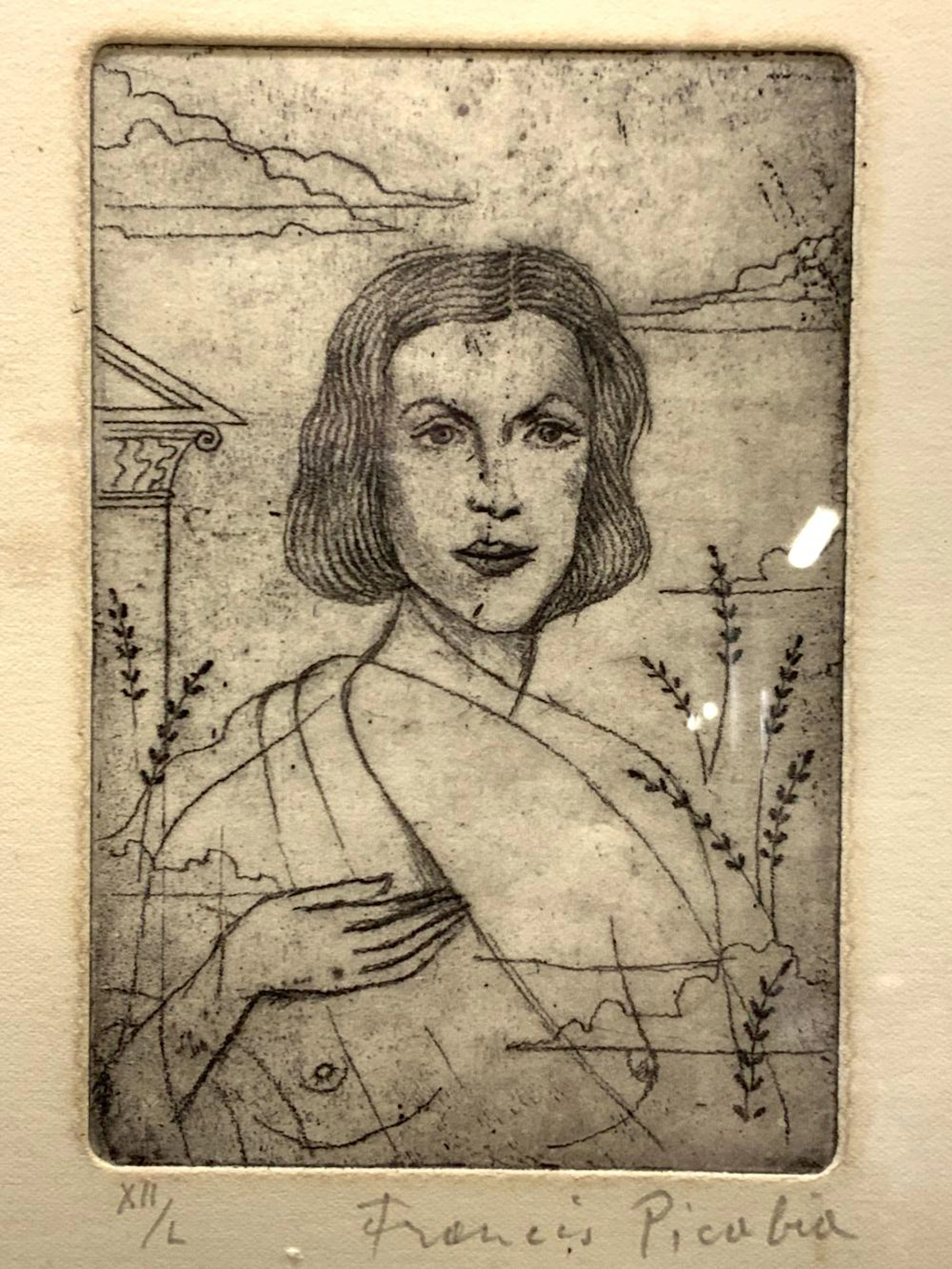 ATTR Francis Picabia SGD Nude Woman Block Etching