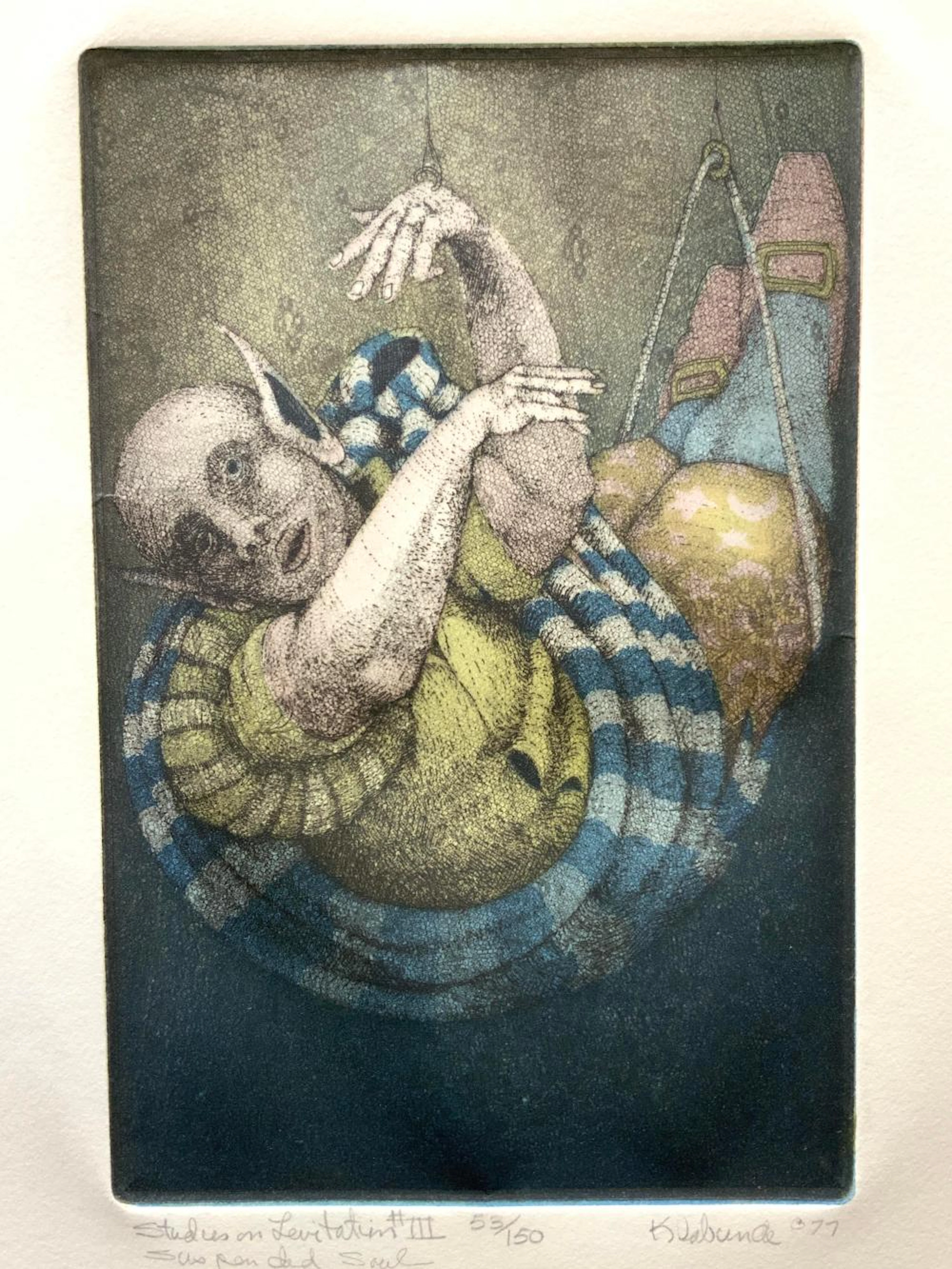 CHARLES KLABUNDE Signed Colored Etching