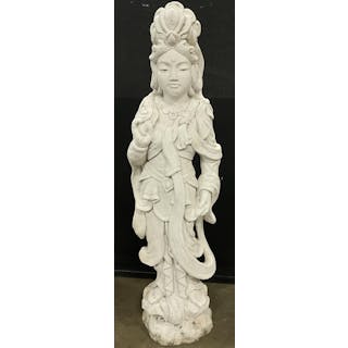 XL Quan Yin Garden Sculpture, Buddhist Deity 38inh