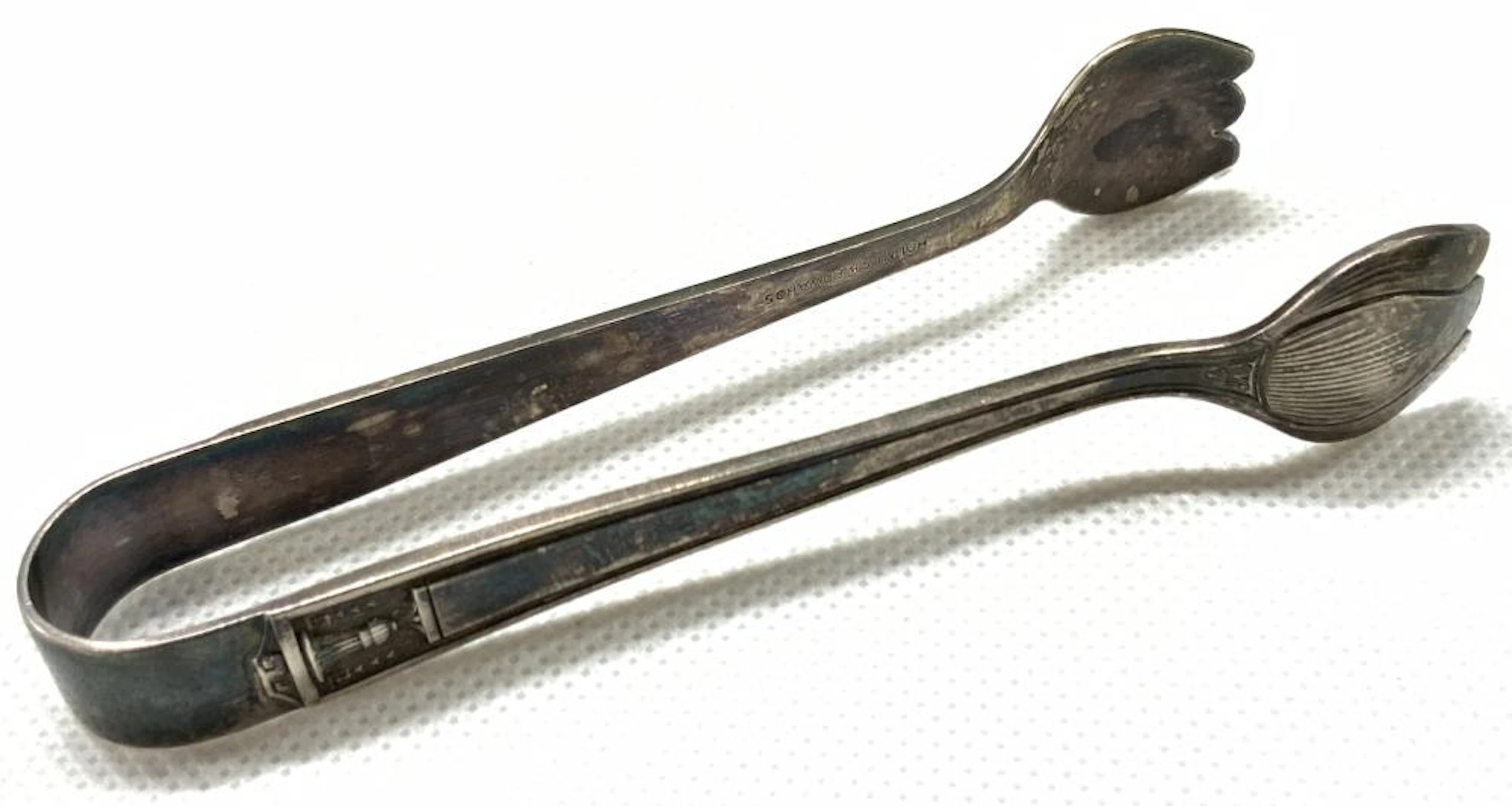 Vintage Holmes & Edwards Silver Plate Flower Tongs