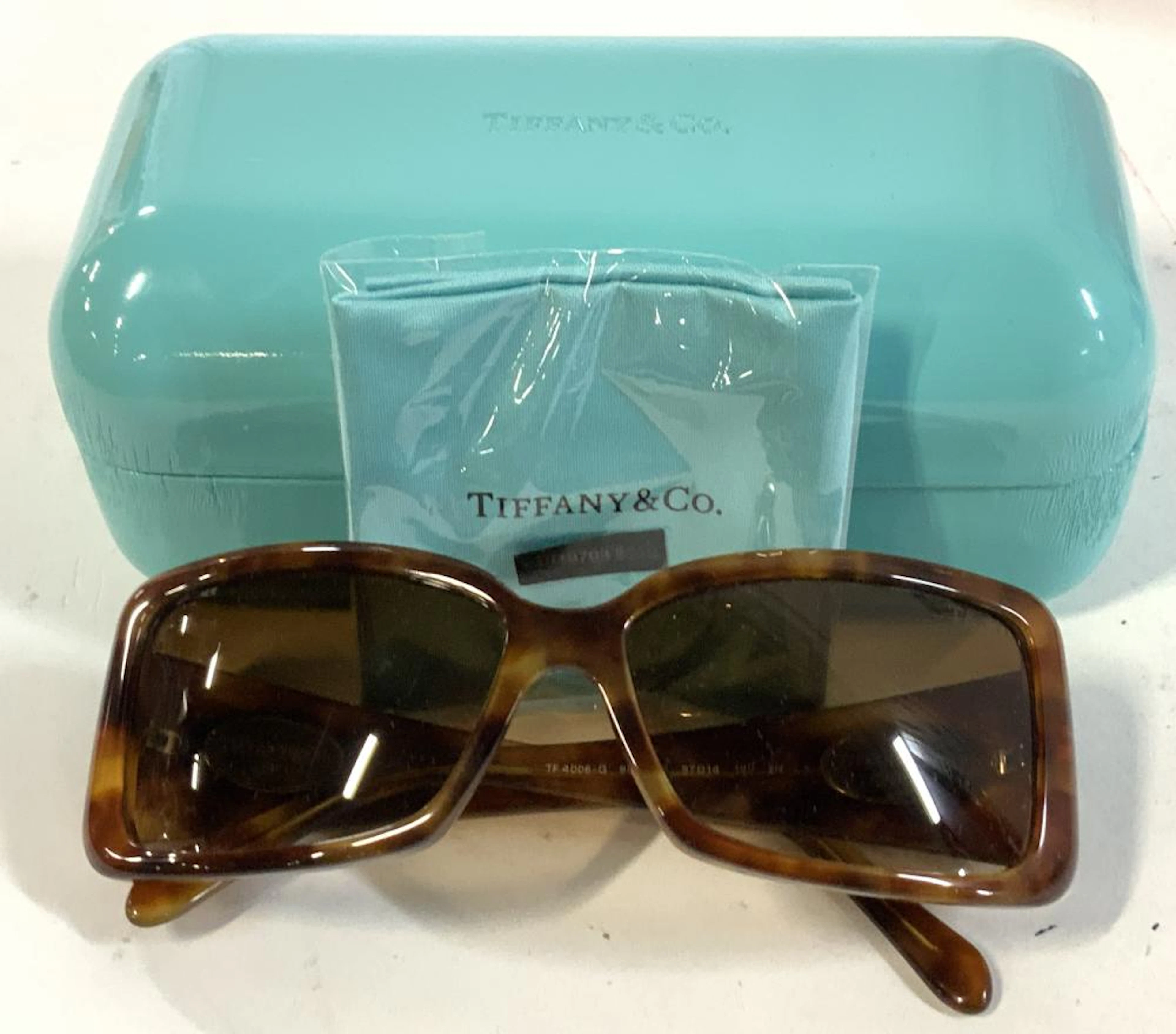 Tiffany & Co Sunglasses w Sterling Accents, Case