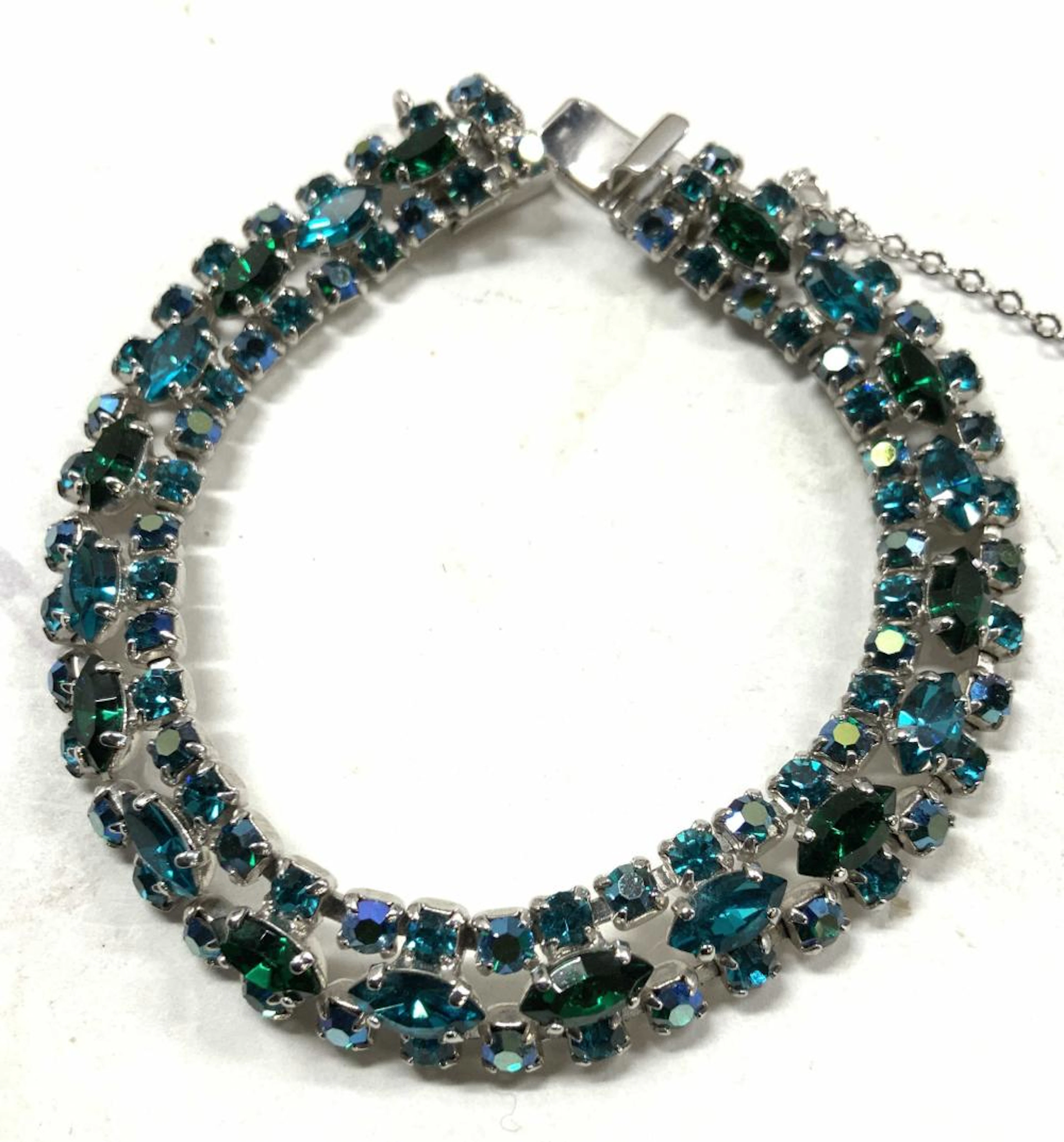 SHERMAN Vivid Teal & Green Crystal Bracelet