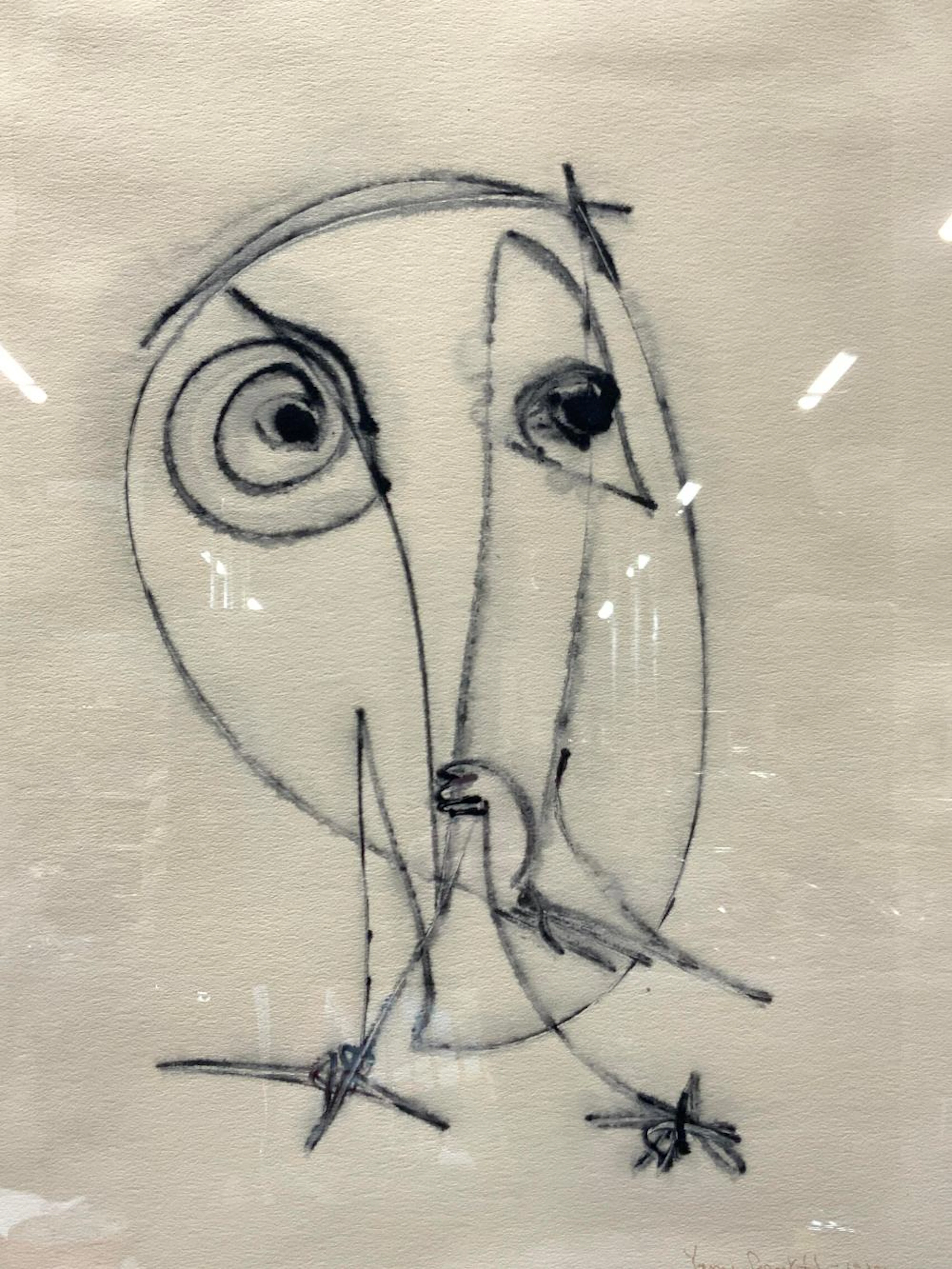 Signed & Dated 1970 Abstract Figure Painting