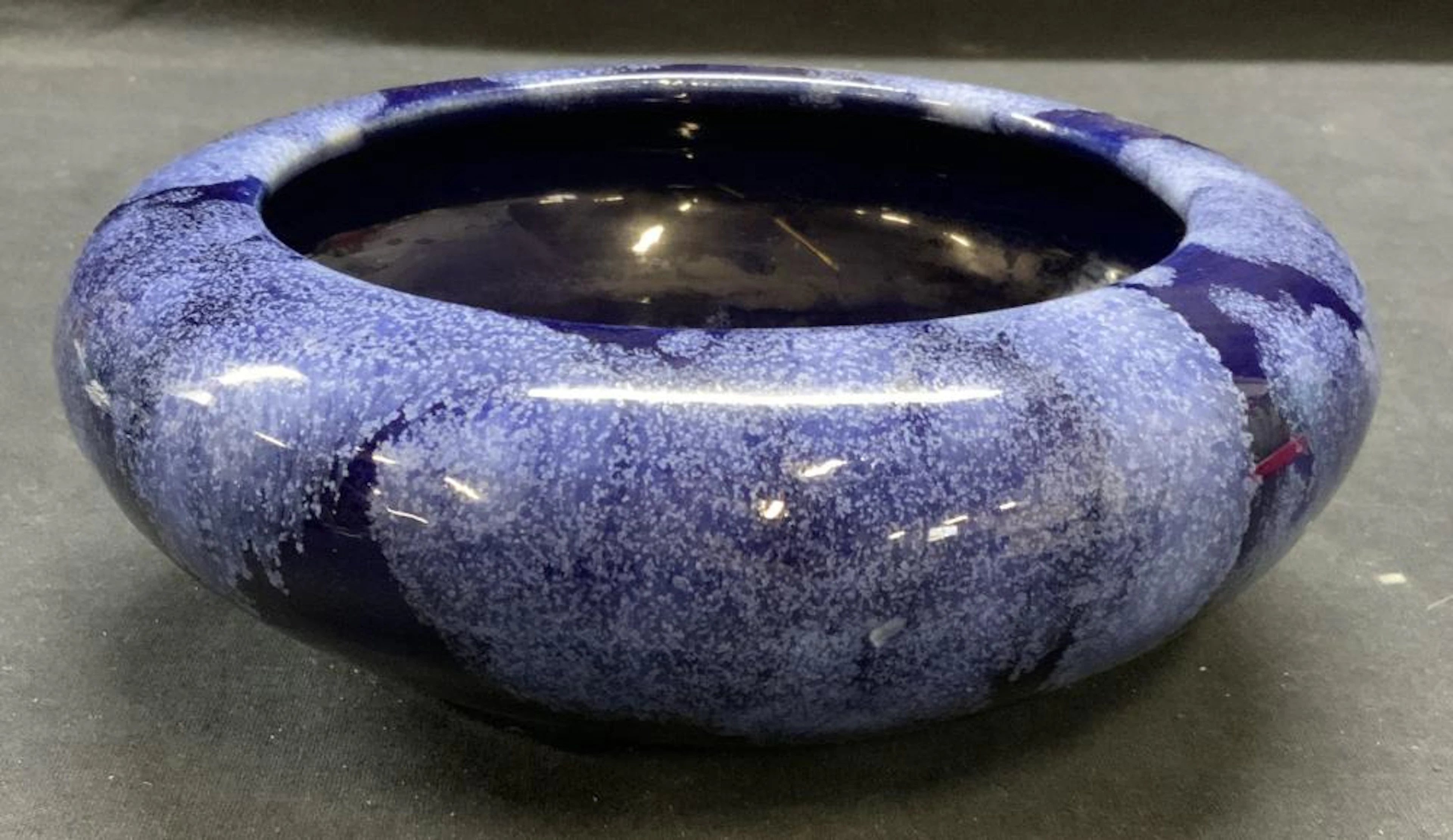Vintage McCoy Blue Onyx Art Pottery Planter USA