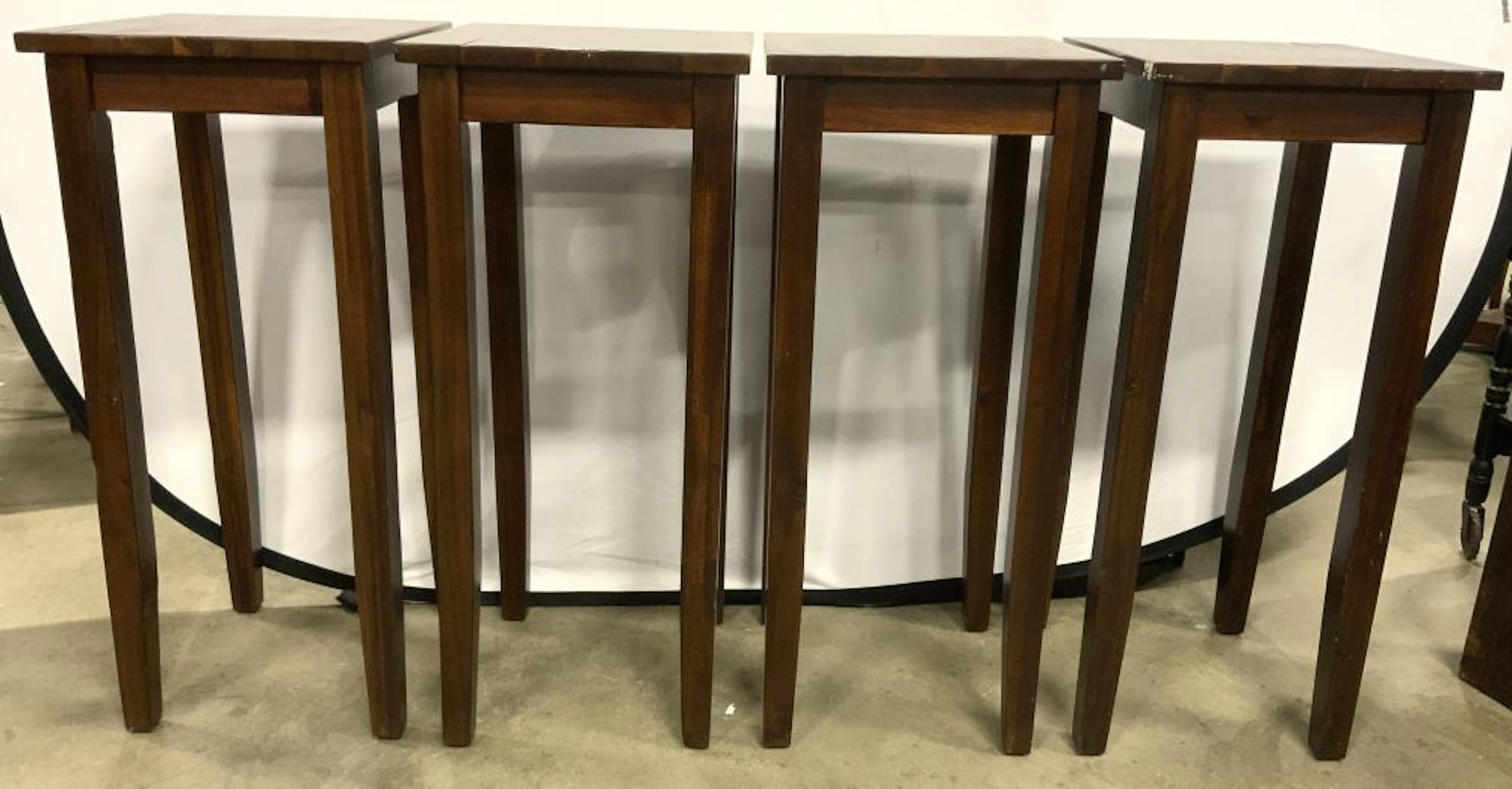 Set 4 Vntg Wooden Accent Tables
