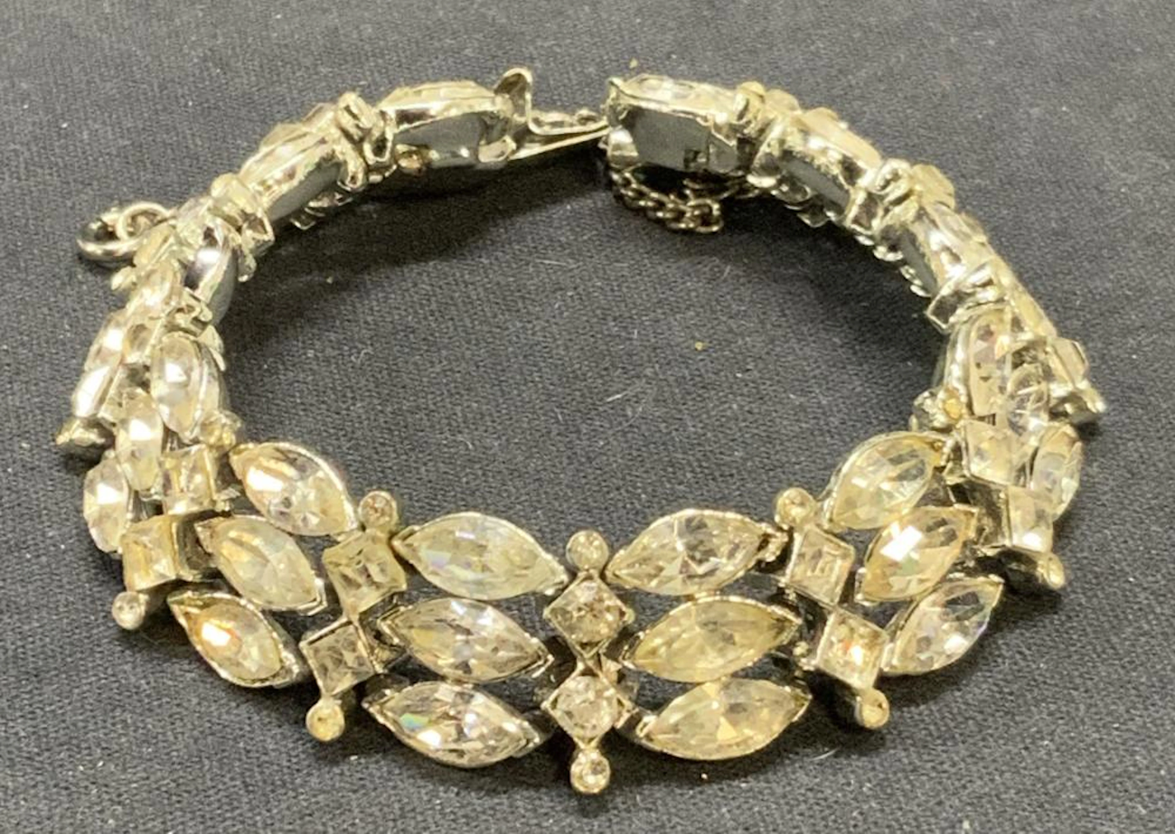 KRAMER Silver Tone Crystal Bracelet