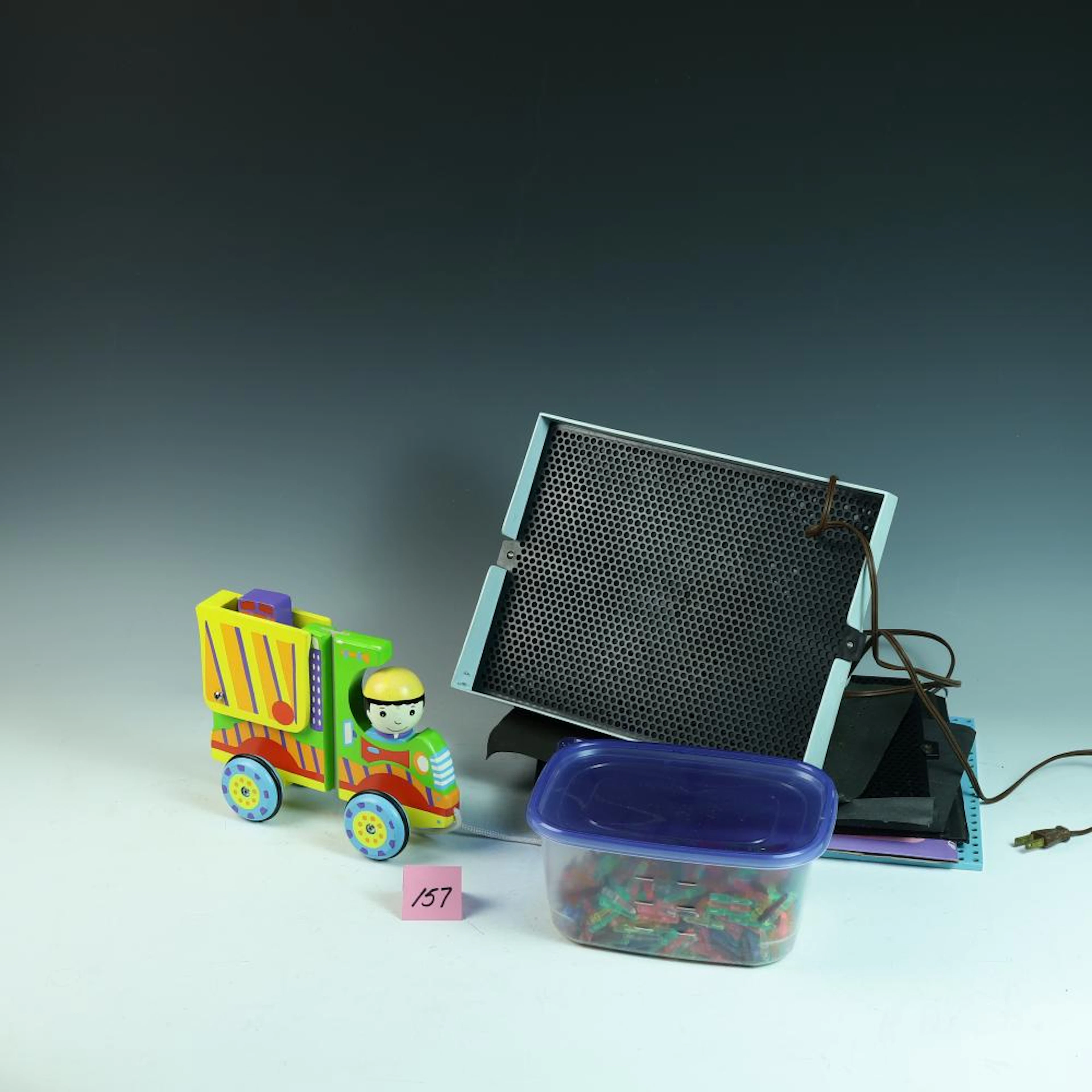 Little Tikes van, etch-a-sketch, Fischer Price mixer